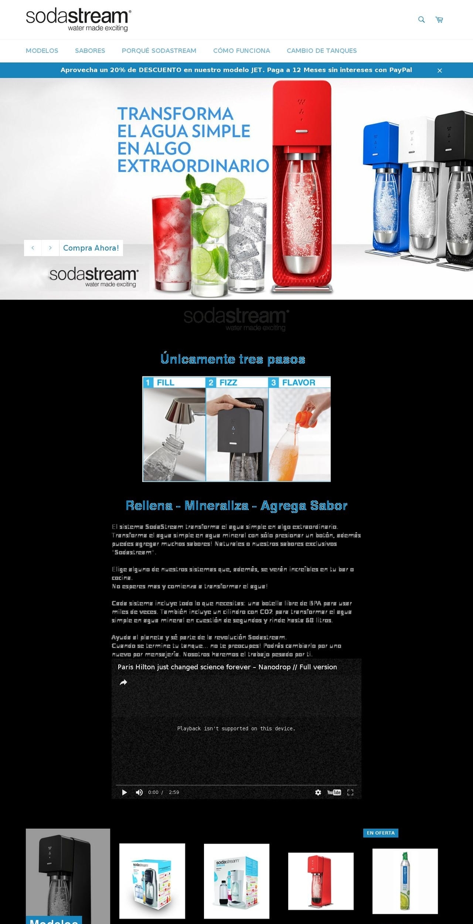 sodastream.mx shopify website screenshot