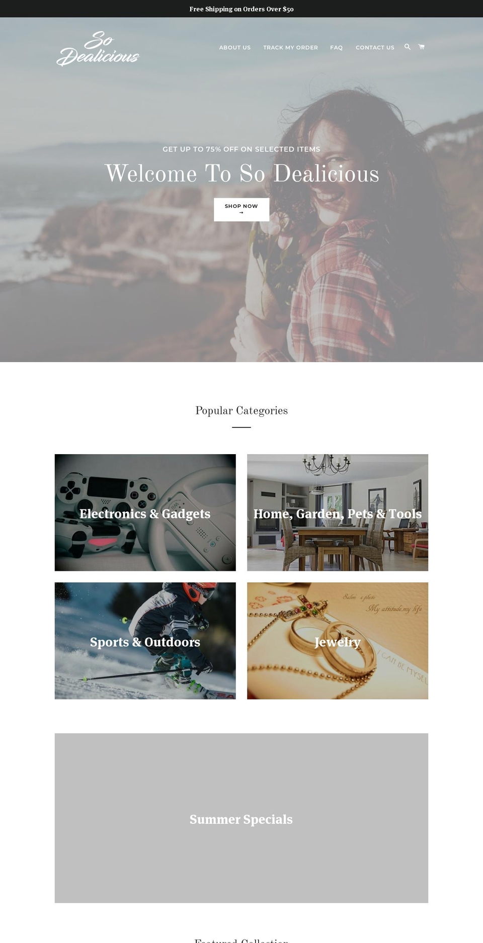 sodealicious.com — Shopify storefront screenshot