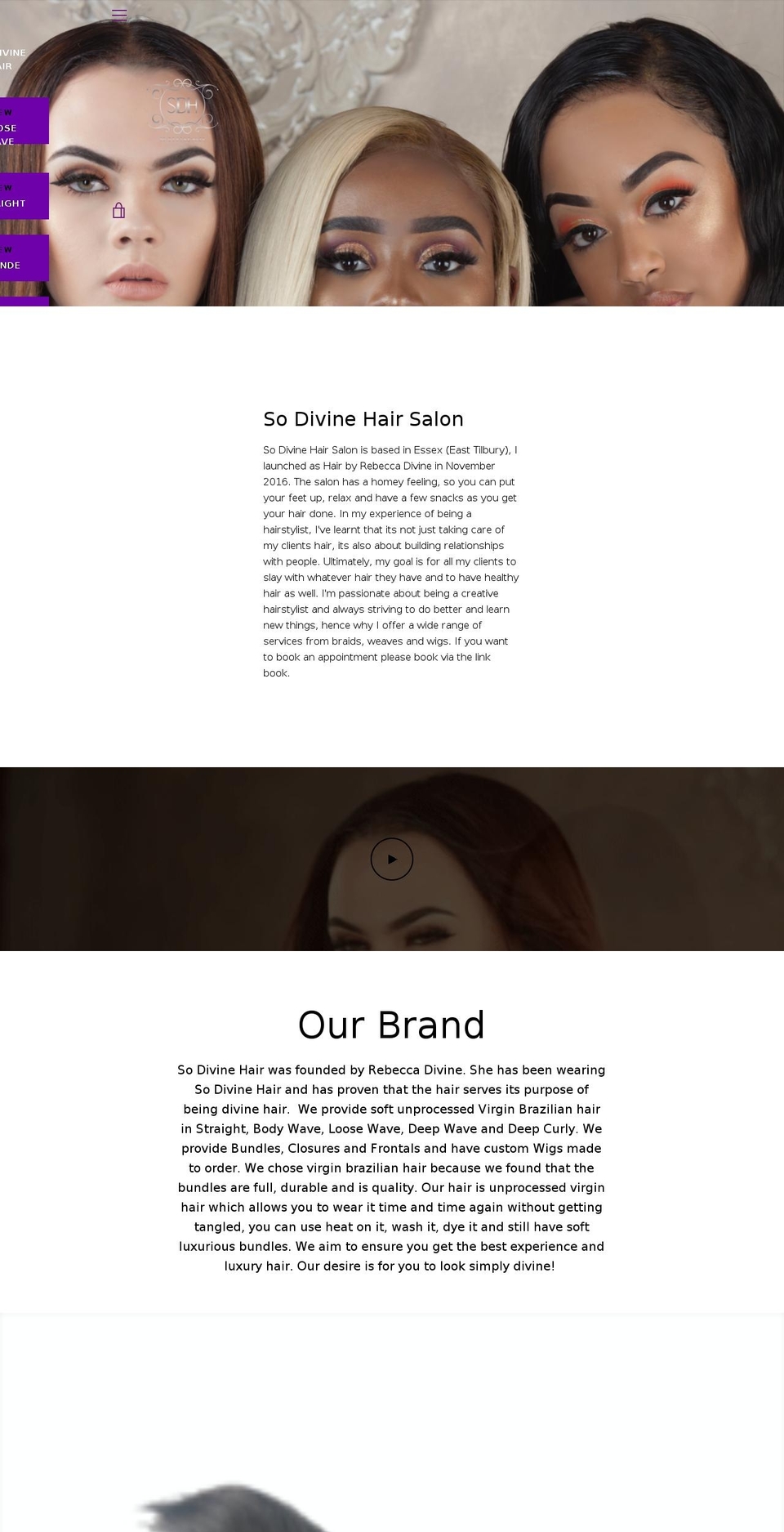 sodivinehair.com shopify website screenshot