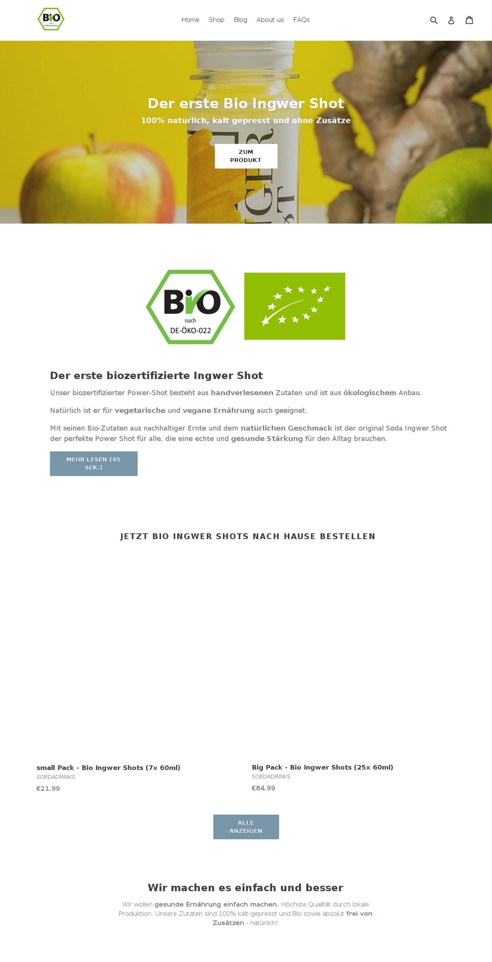 soedadrinks.com — Shopify storefront screenshot