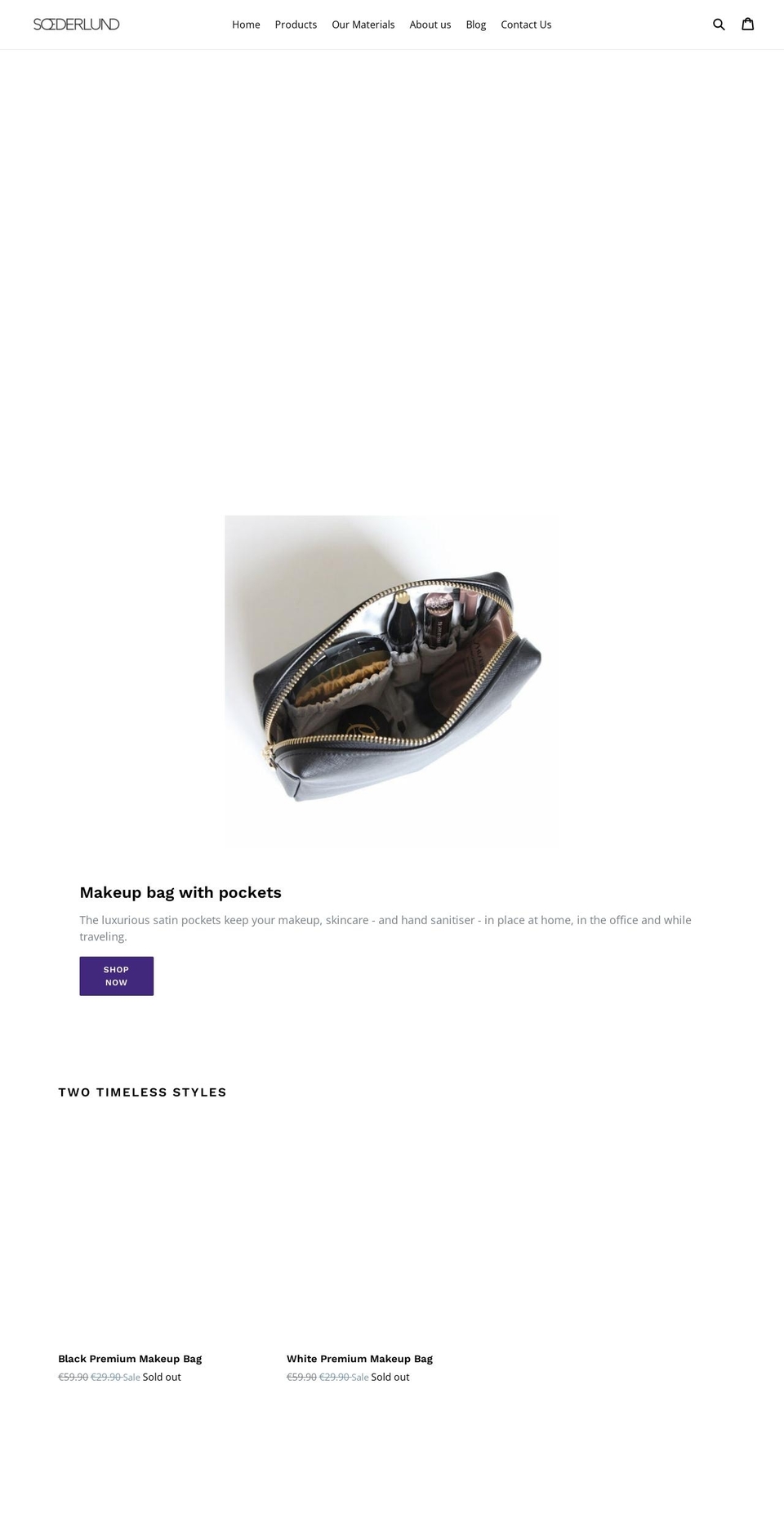 soederlundshop.com — Shopify storefront screenshot