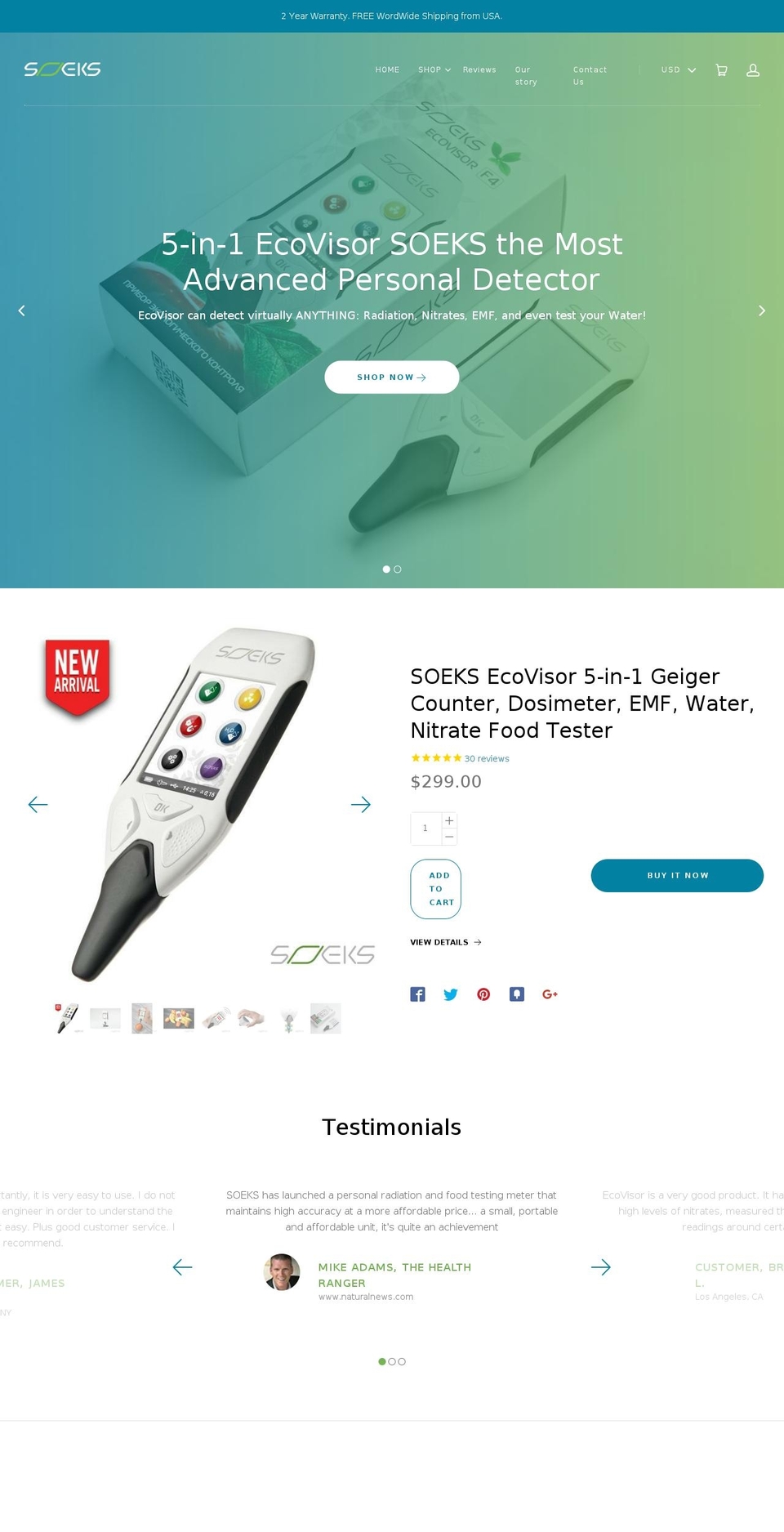 soeks-usa.com shopify website screenshot