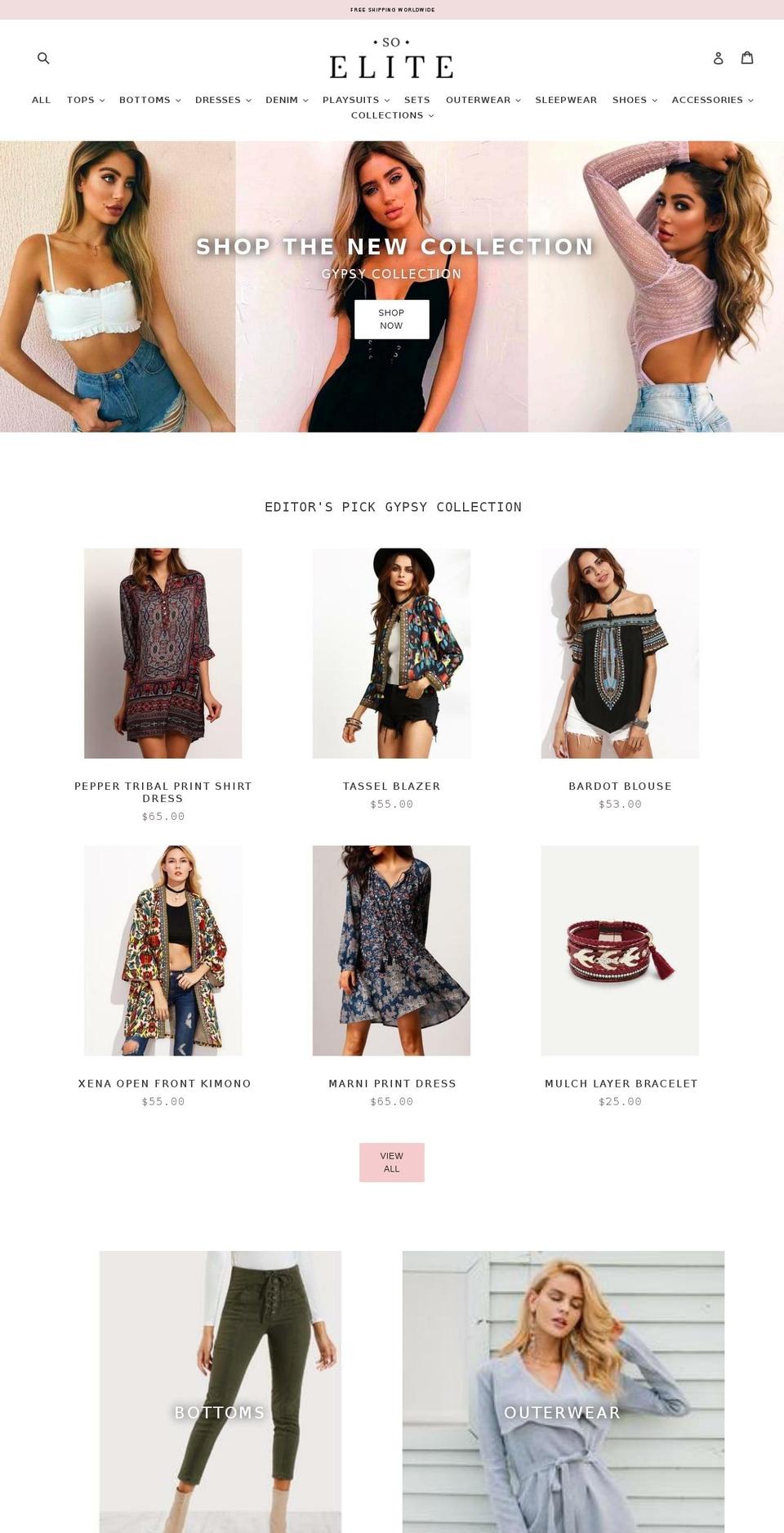 soeliteboutique.com — Shopify storefront screenshot