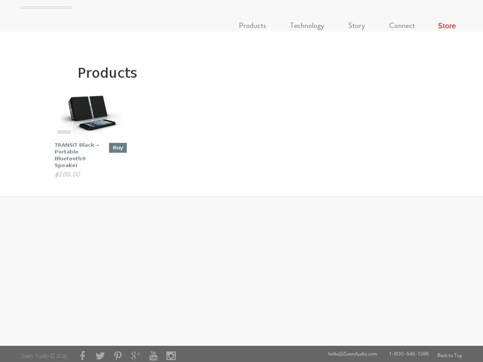 soenaudiostore.com shopify website screenshot