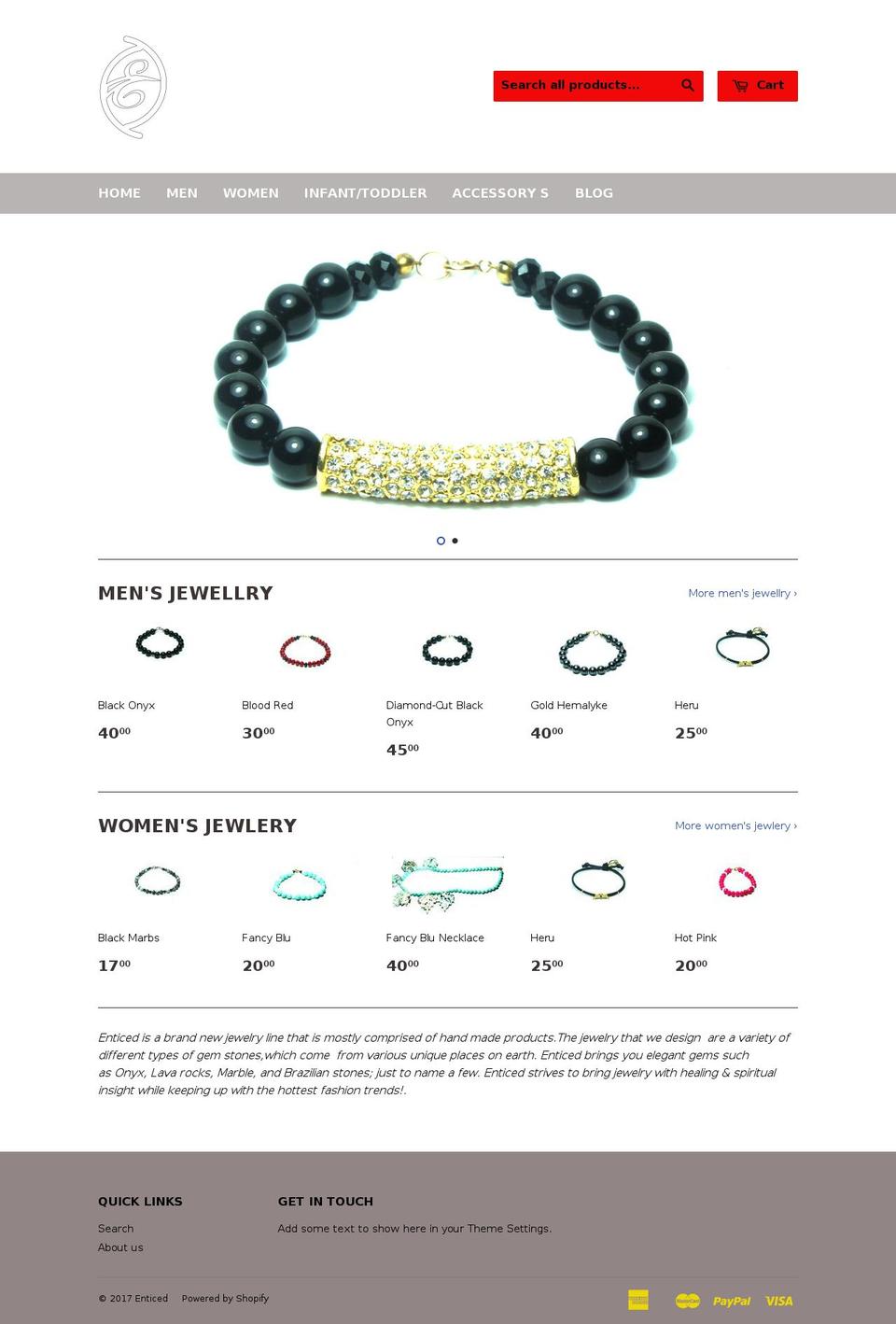 soenticed.com shopify website screenshot