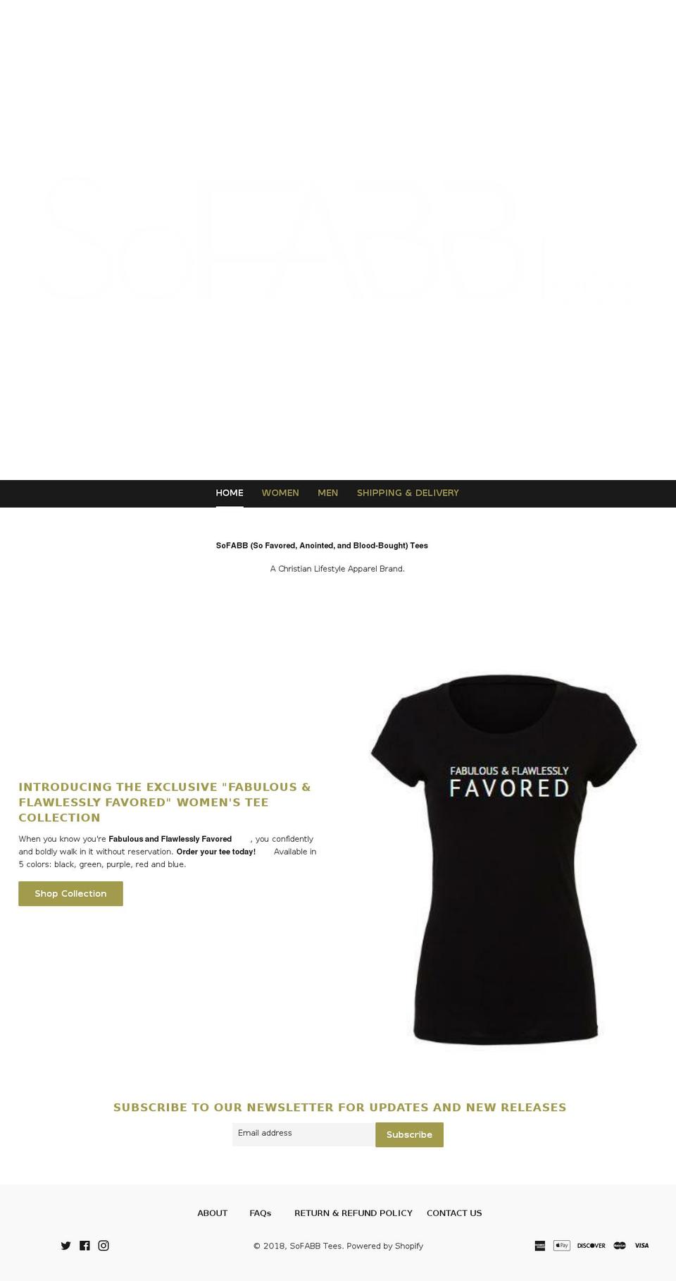 sofabbtees.com — Shopify storefront screenshot