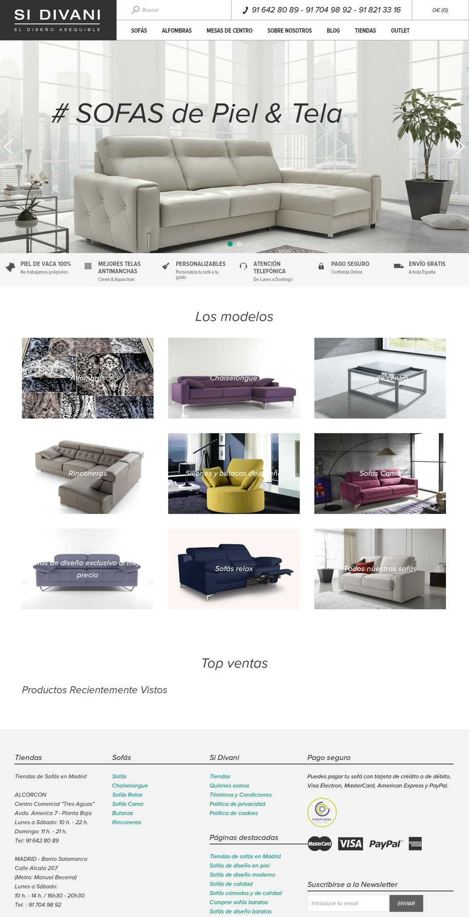 Si Divani Baud Shopify theme site example sofasalcorcon.com