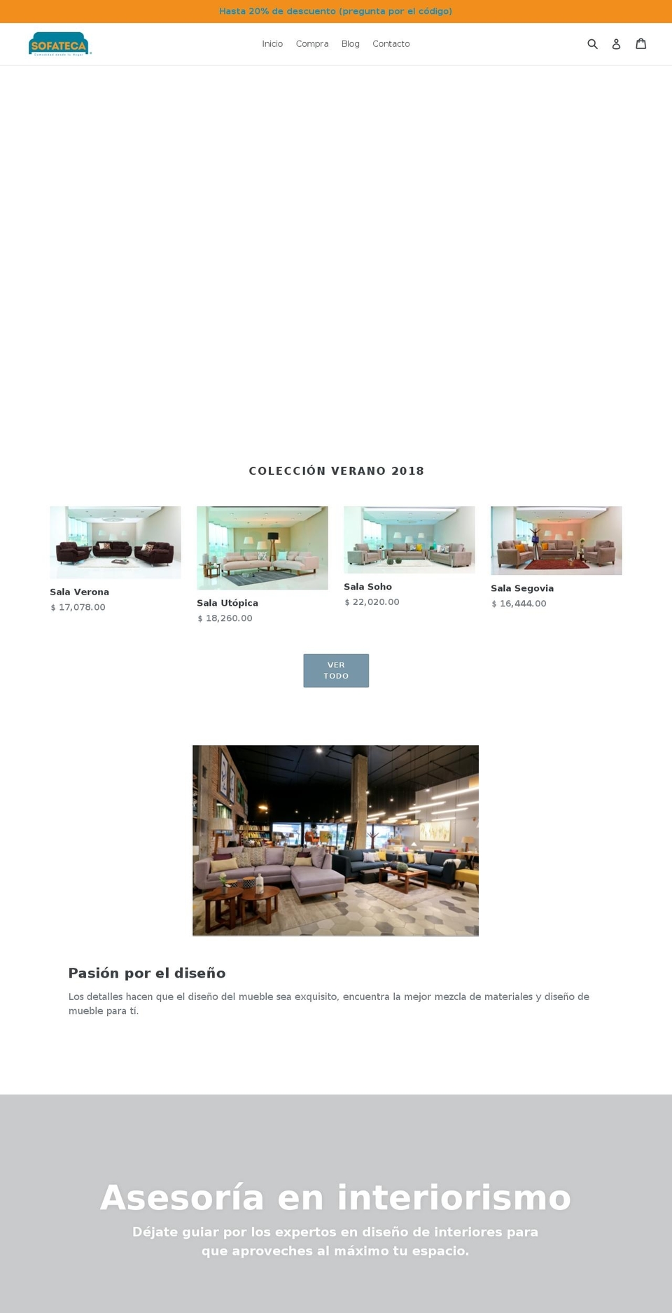 sofateca.com shopify website screenshot