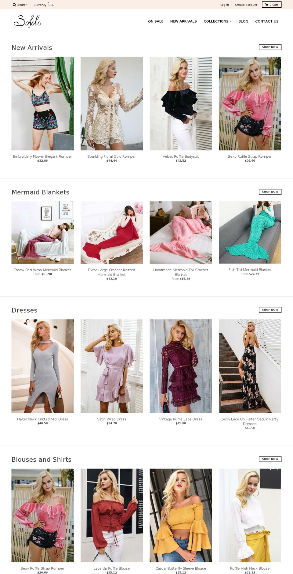 sofelo.com — Shopify storefront screenshot