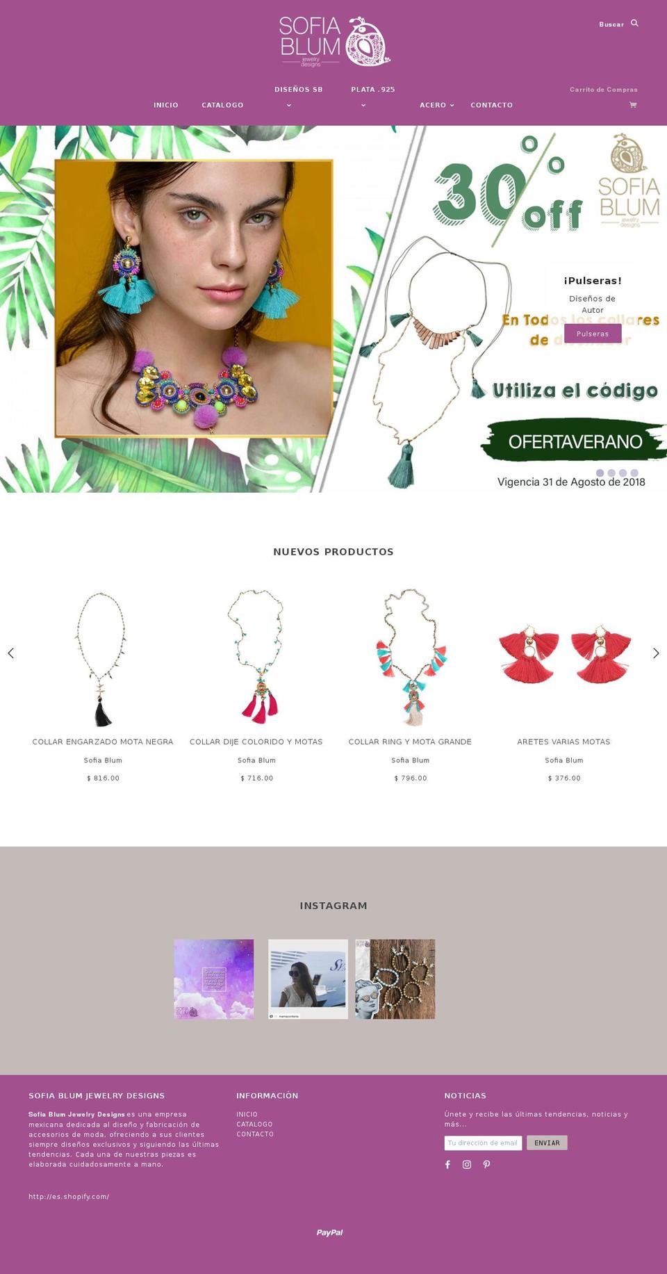 sofiablum.com shopify website screenshot