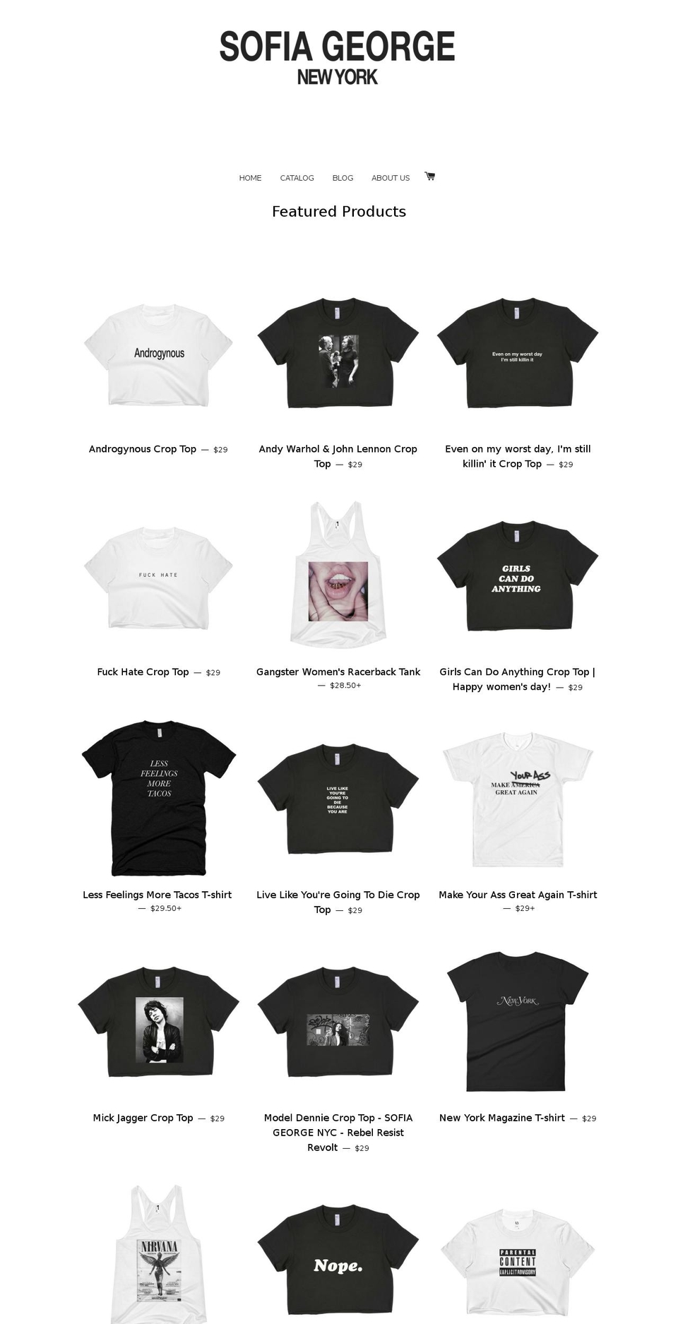 sofiageorge.com shopify website screenshot