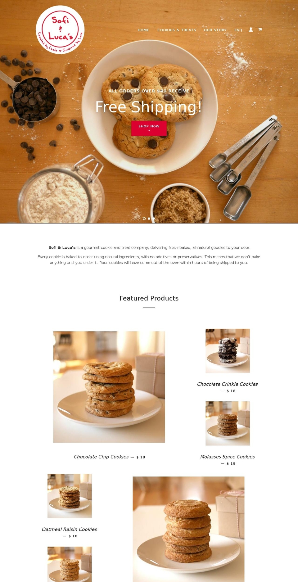 sofiandlucasgoodies.com shopify website screenshot