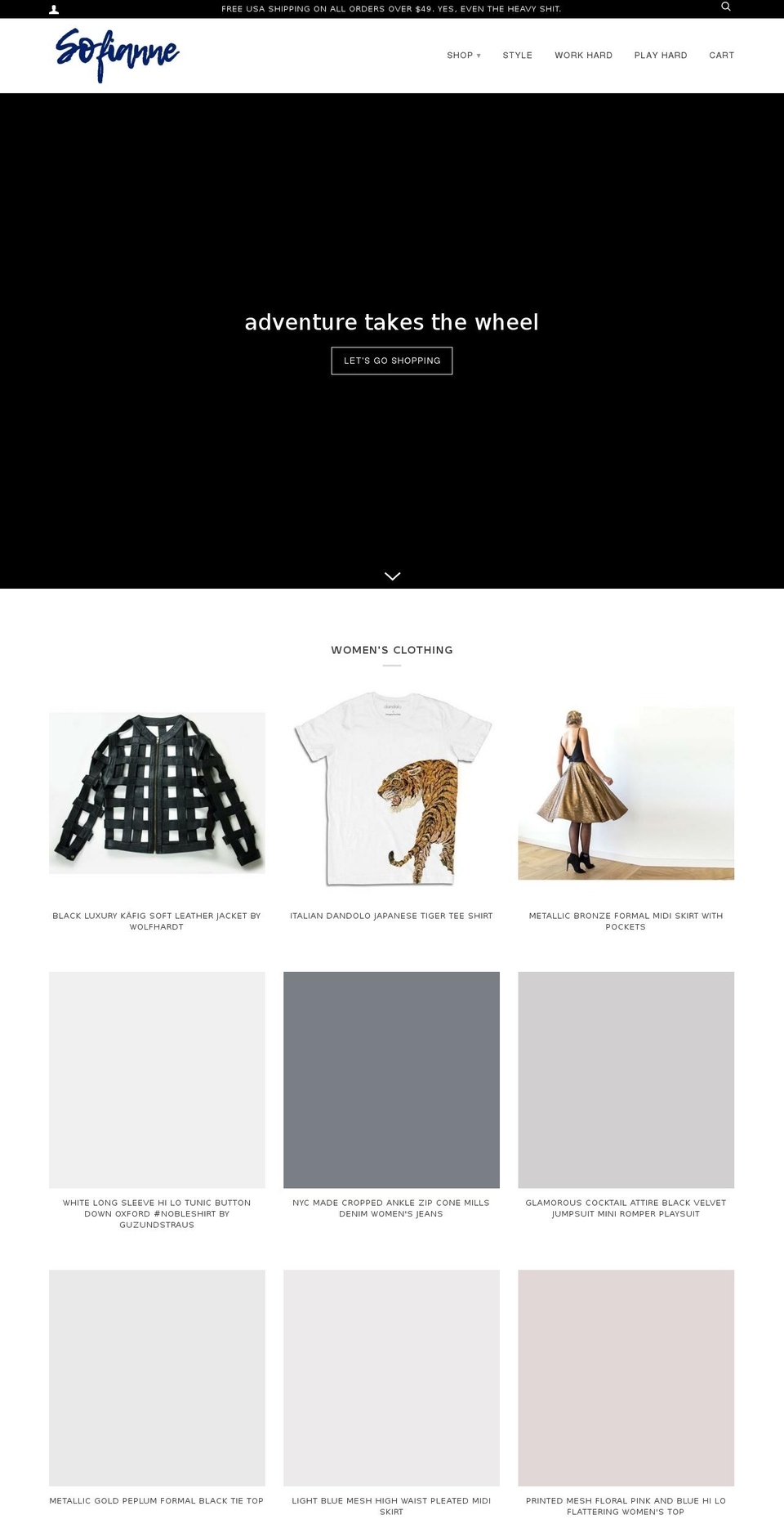 sofianne.com shopify website screenshot