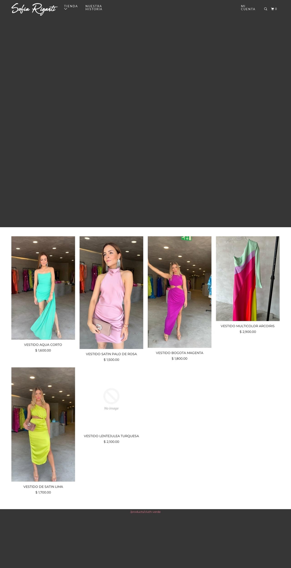 sofiariganti.com — Shopify storefront screenshot