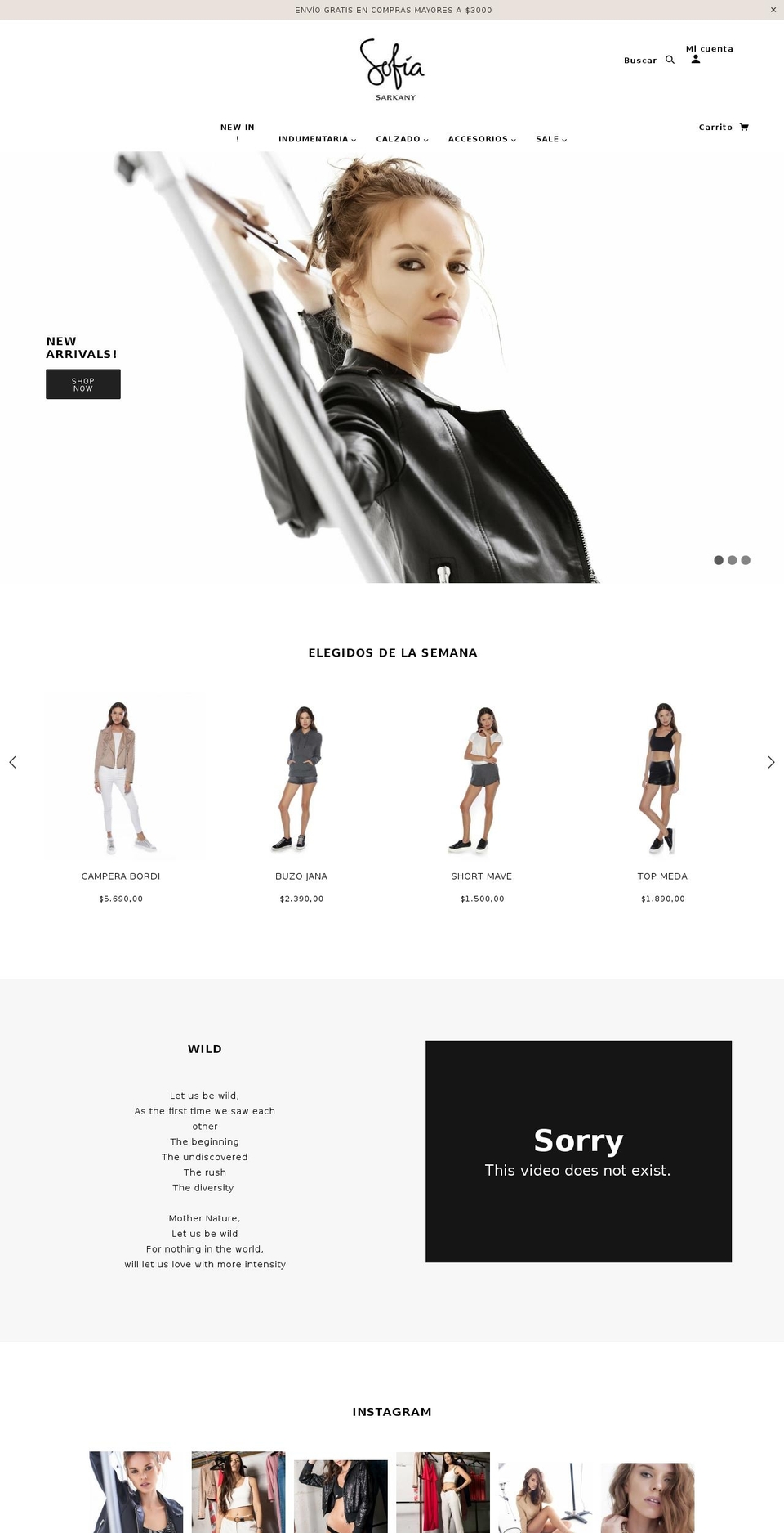 sofiasarkany.com.ar shopify website screenshot