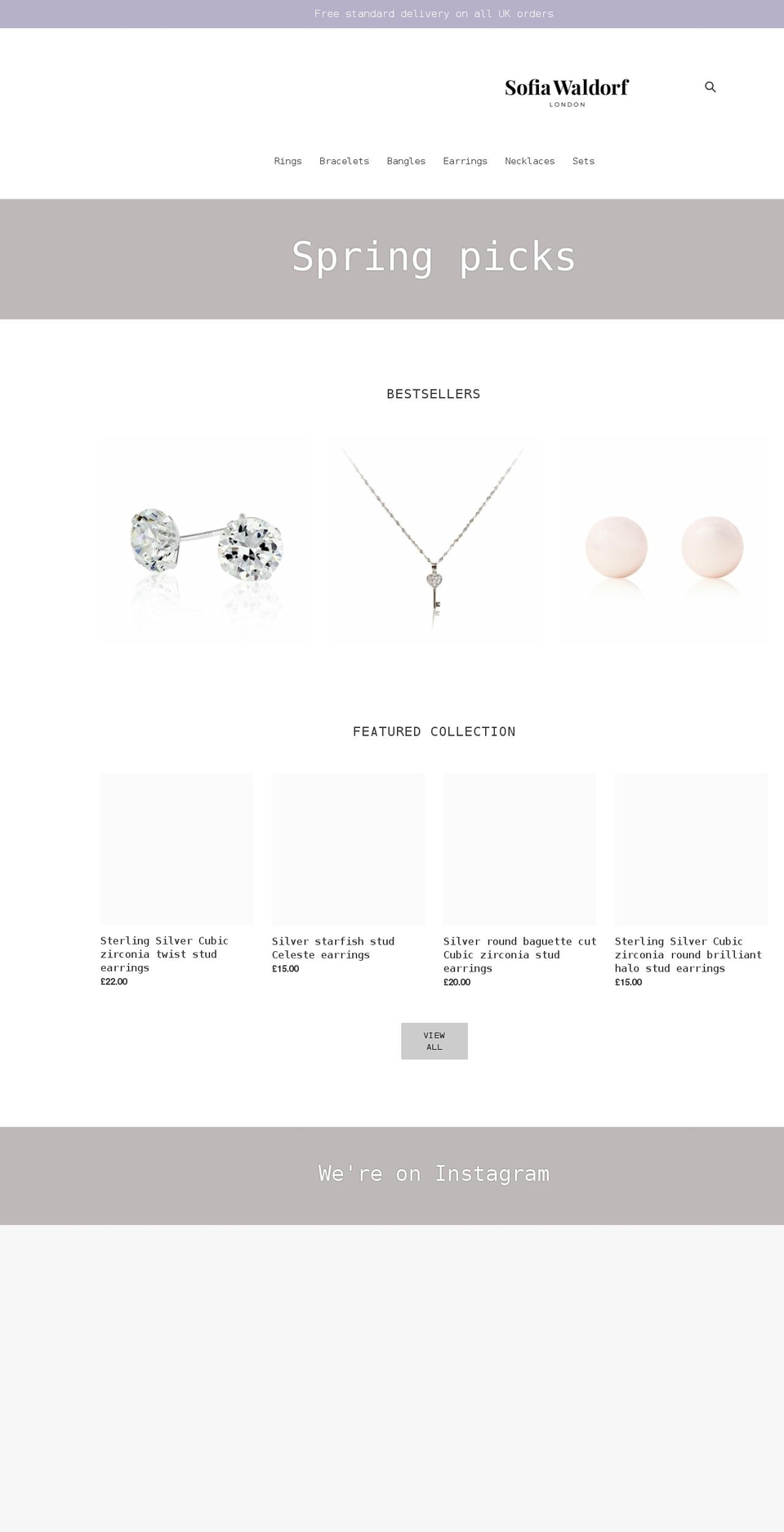 sofiawaldorf.com shopify website screenshot