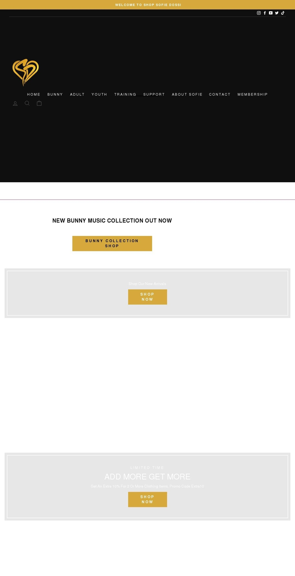 sofiedossi.com shopify website screenshot