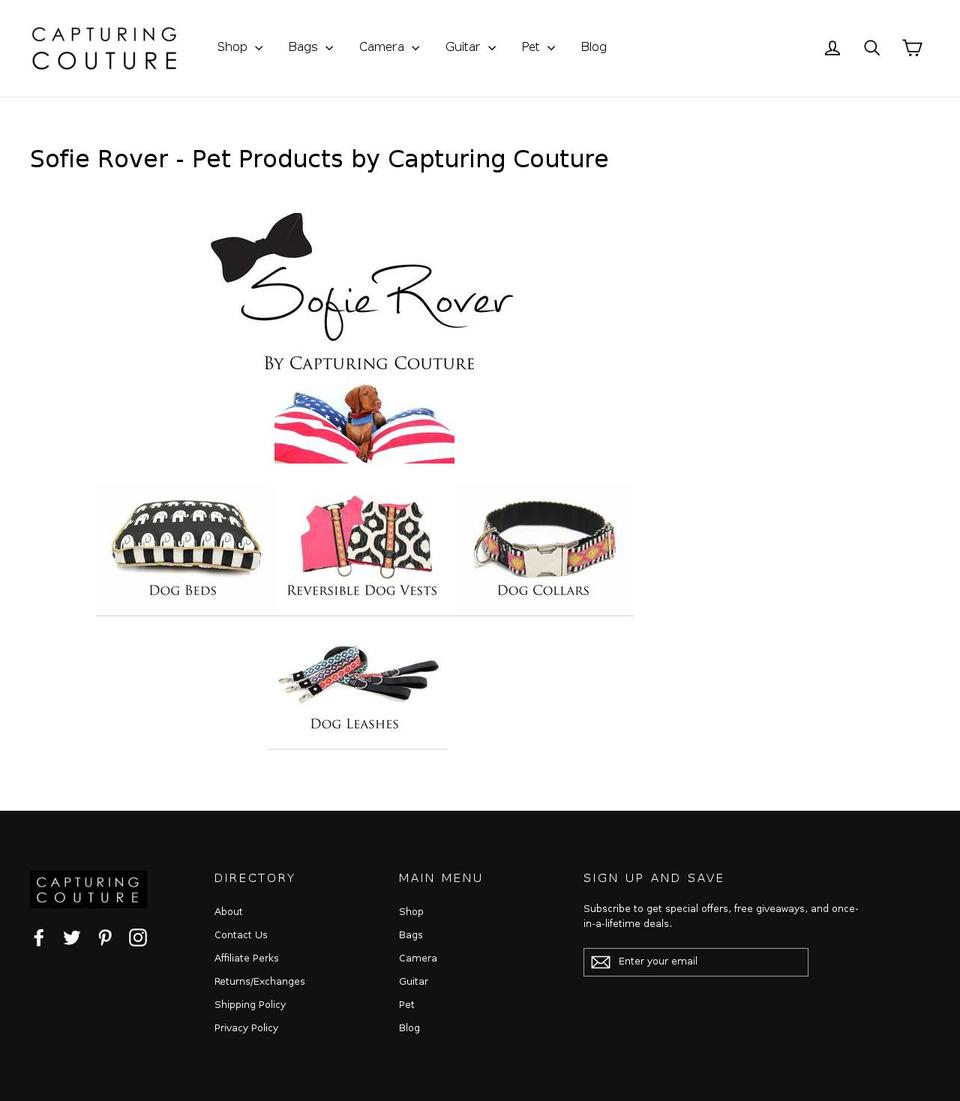 sofierover.com — Shopify storefront screenshot