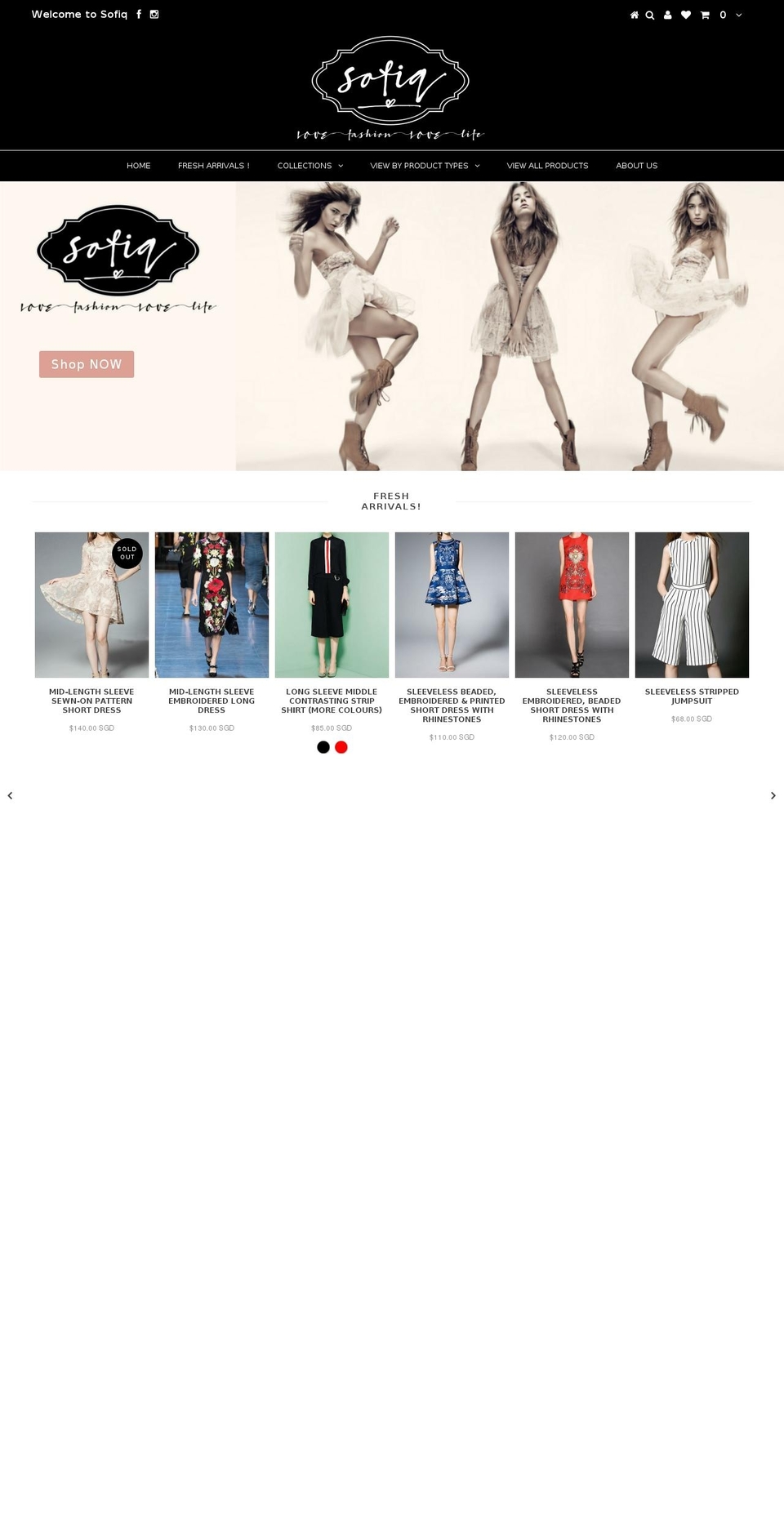 sofiqsg.com shopify website screenshot