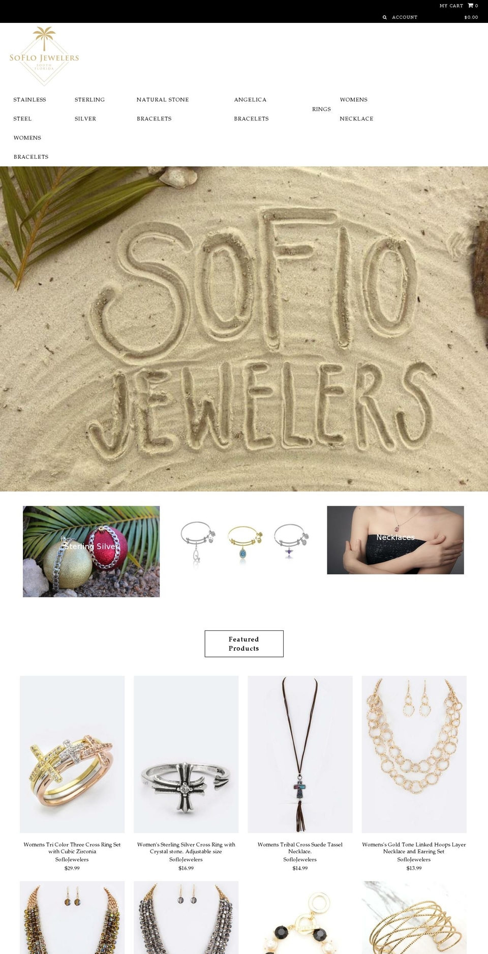soflojewelers.com — Shopify storefront screenshot