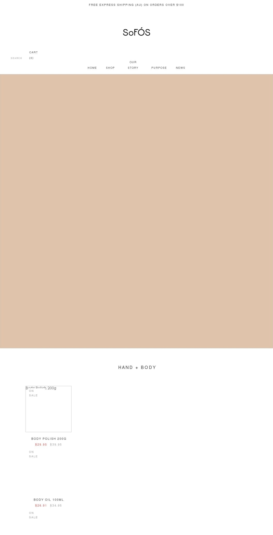 sofosskincare.com shopify website screenshot