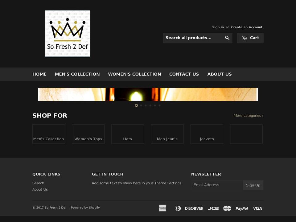 sofresh2def.com shopify website screenshot