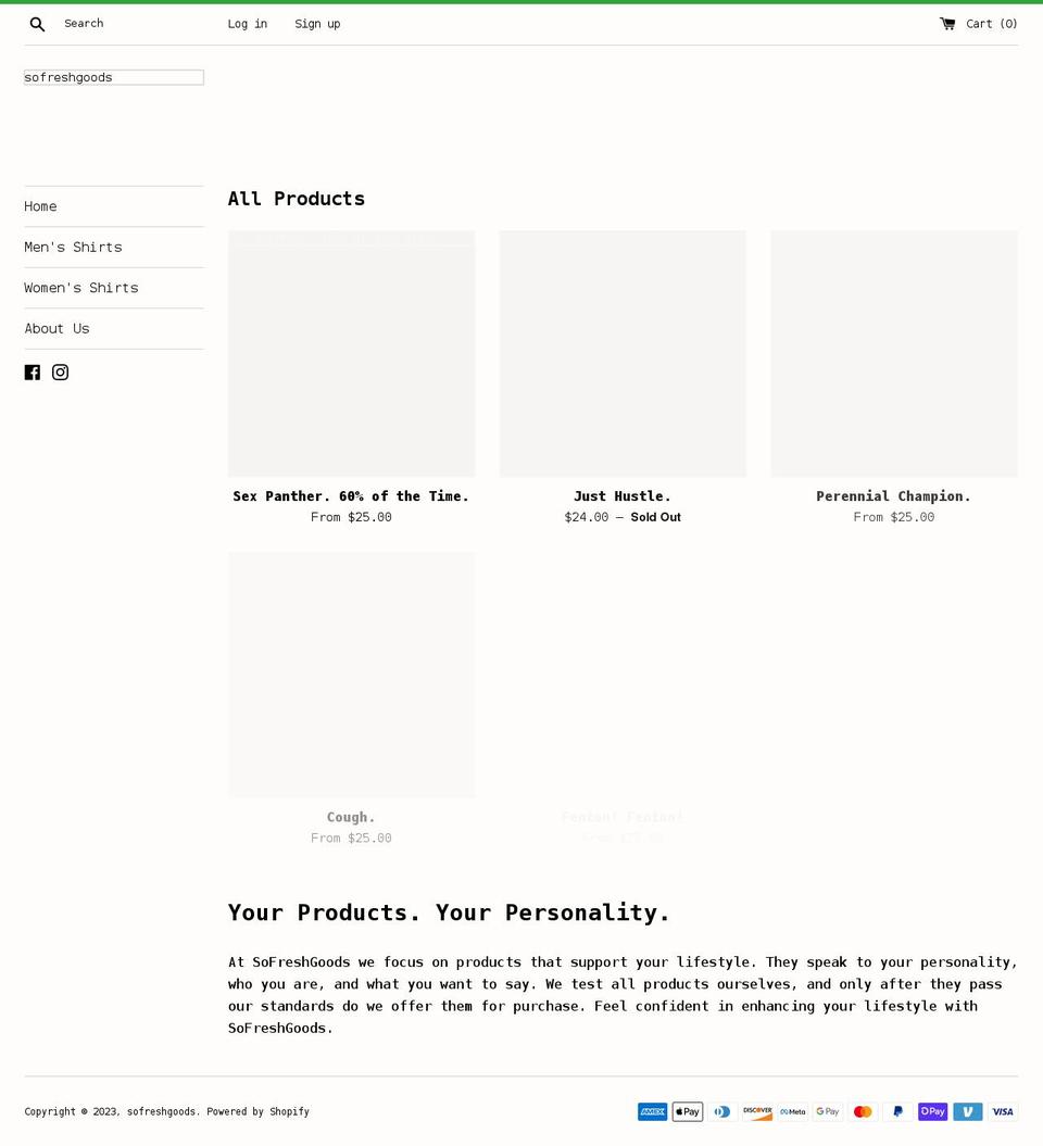 sofreshgoods.com shopify website screenshot