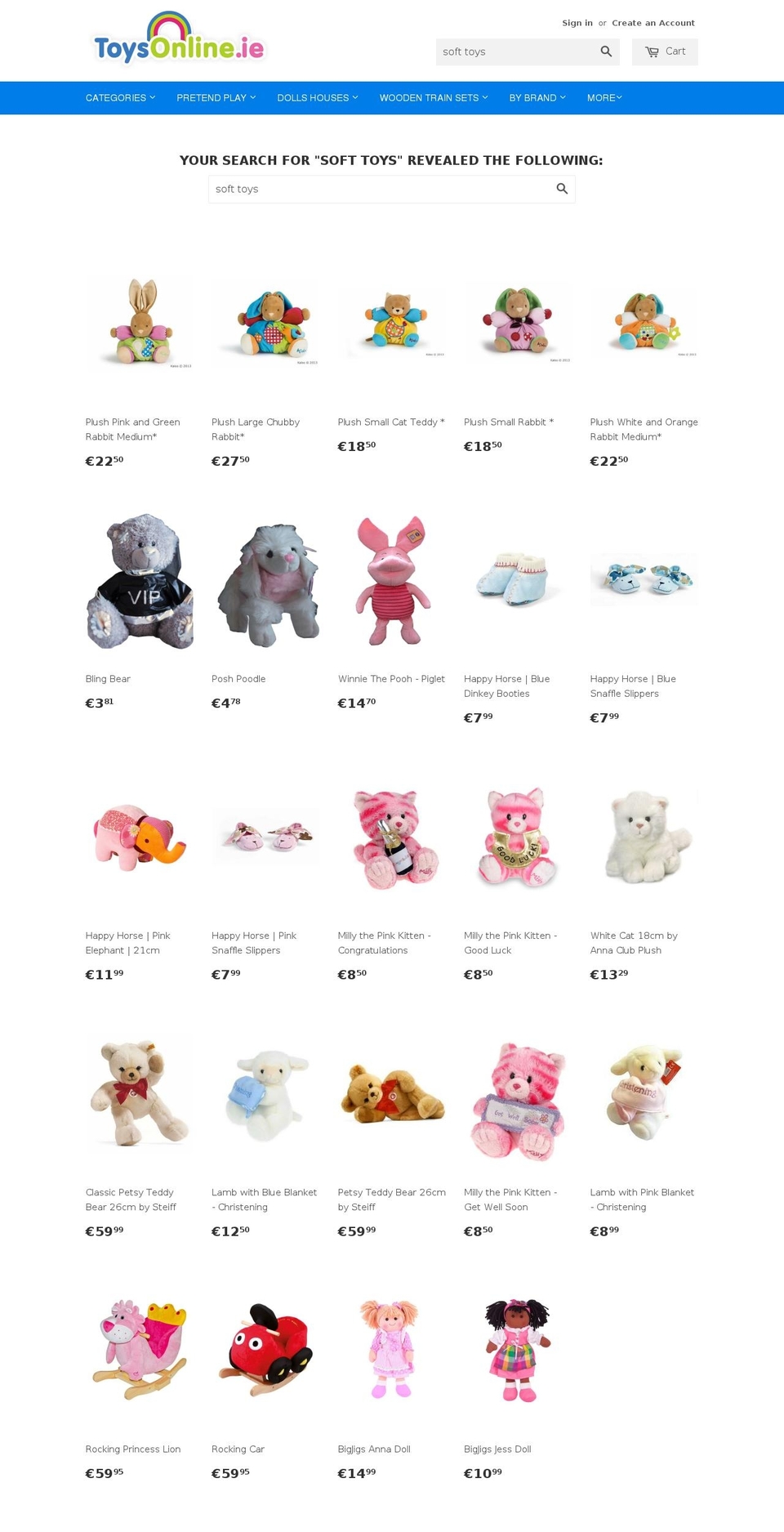 softandcuddly.ie shopify website screenshot