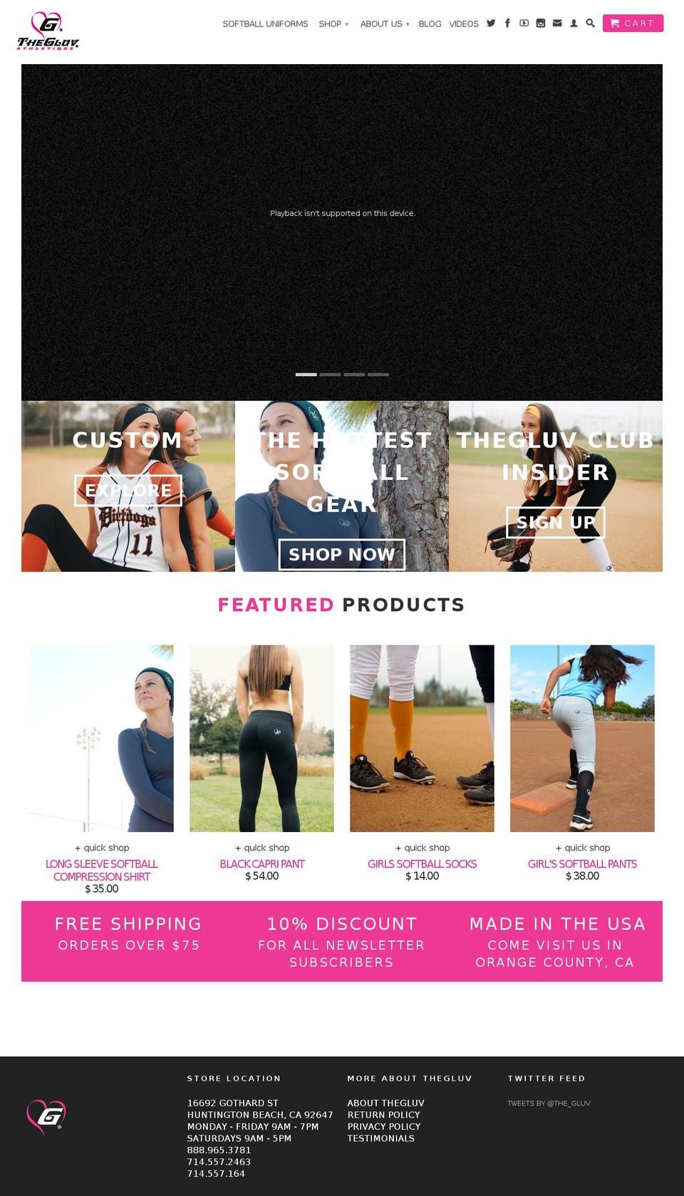 softballware.com shopify website screenshot