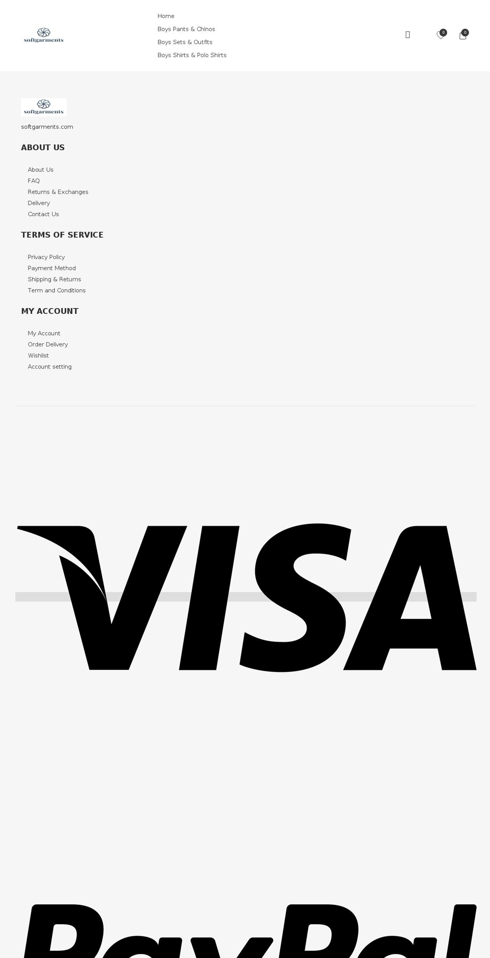 softgarments.com — Shopify storefront screenshot