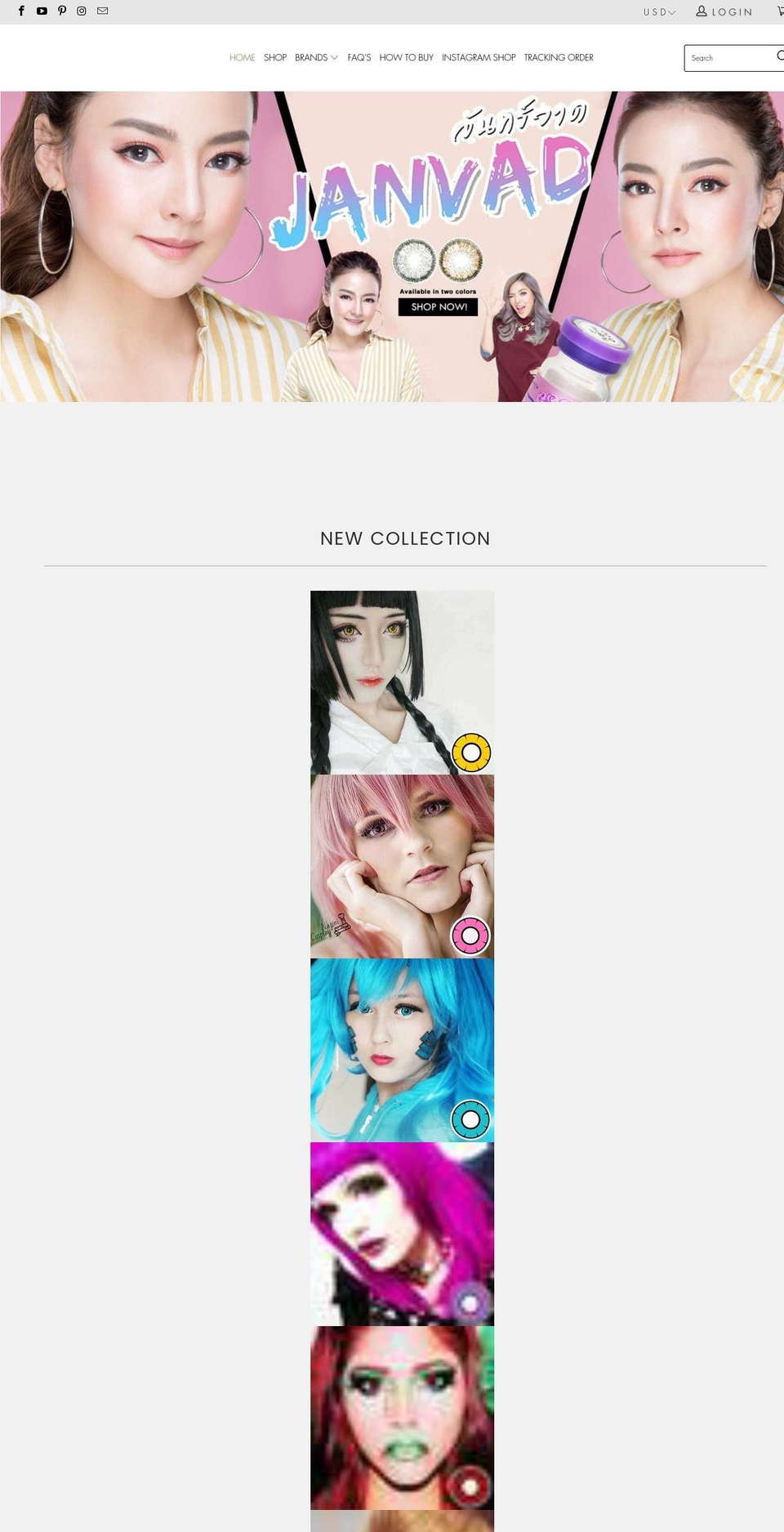 softlensqueen.com shopify website screenshot