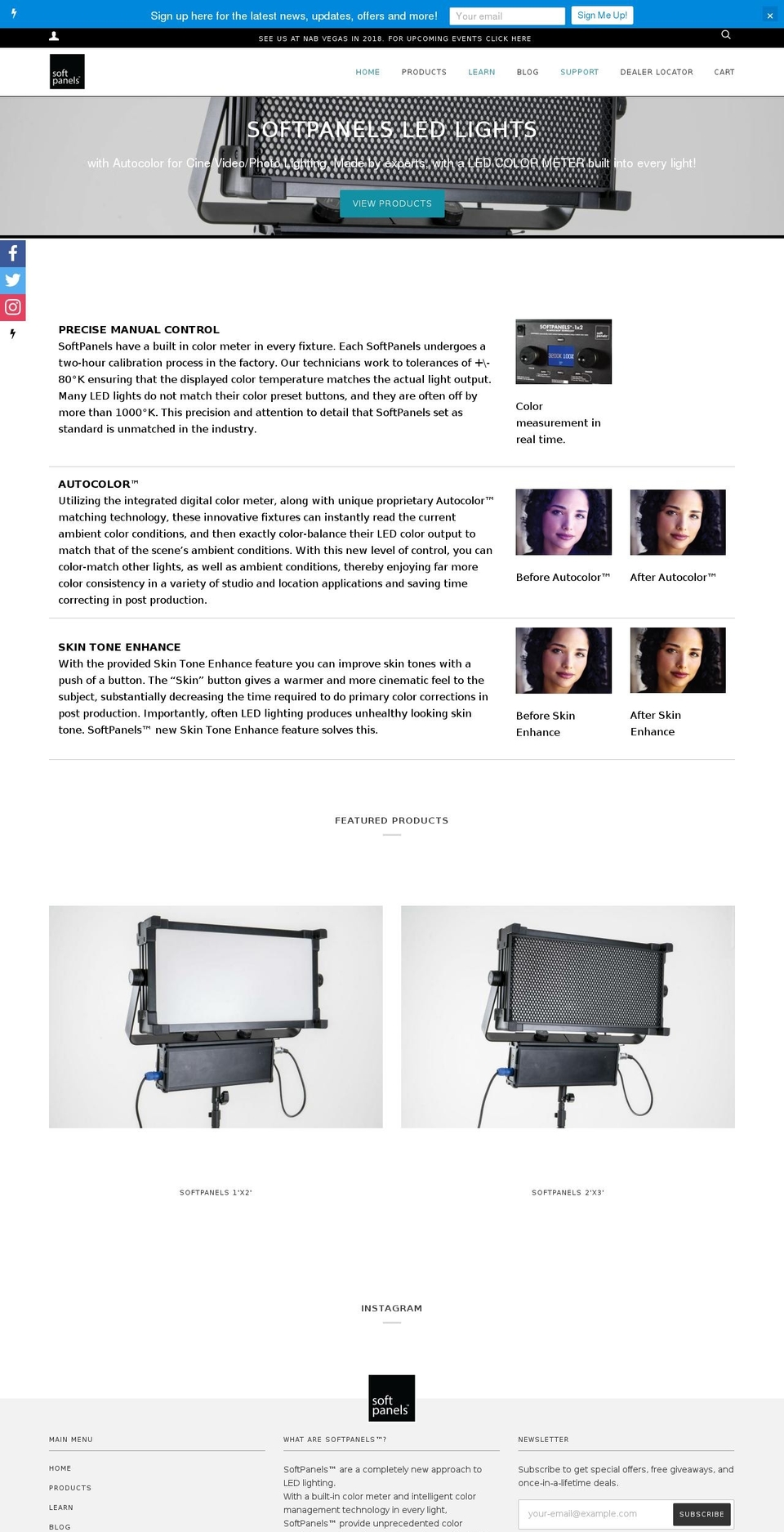 softpanels.video shopify website screenshot