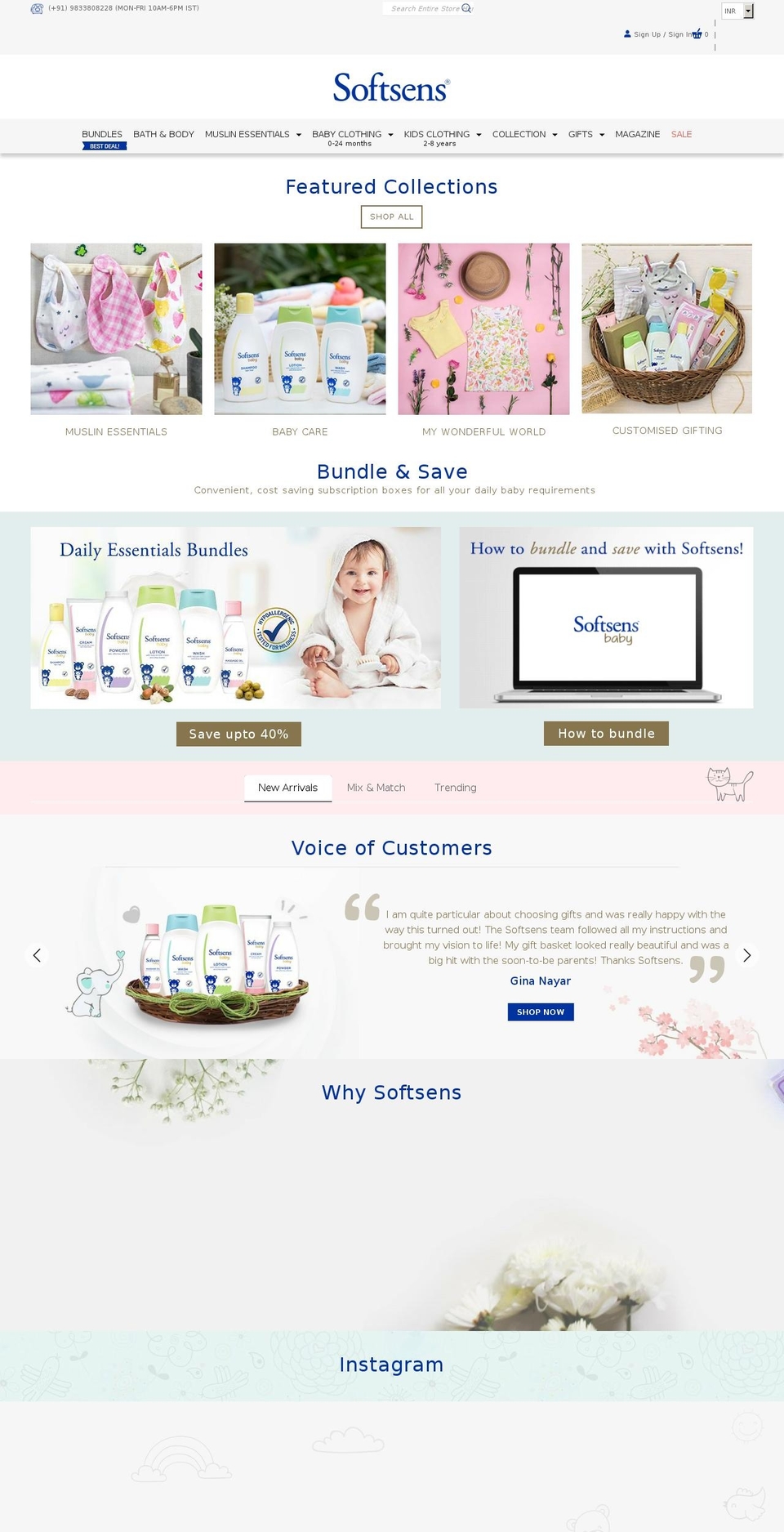 softsensbaby.com — Shopify storefront screenshot