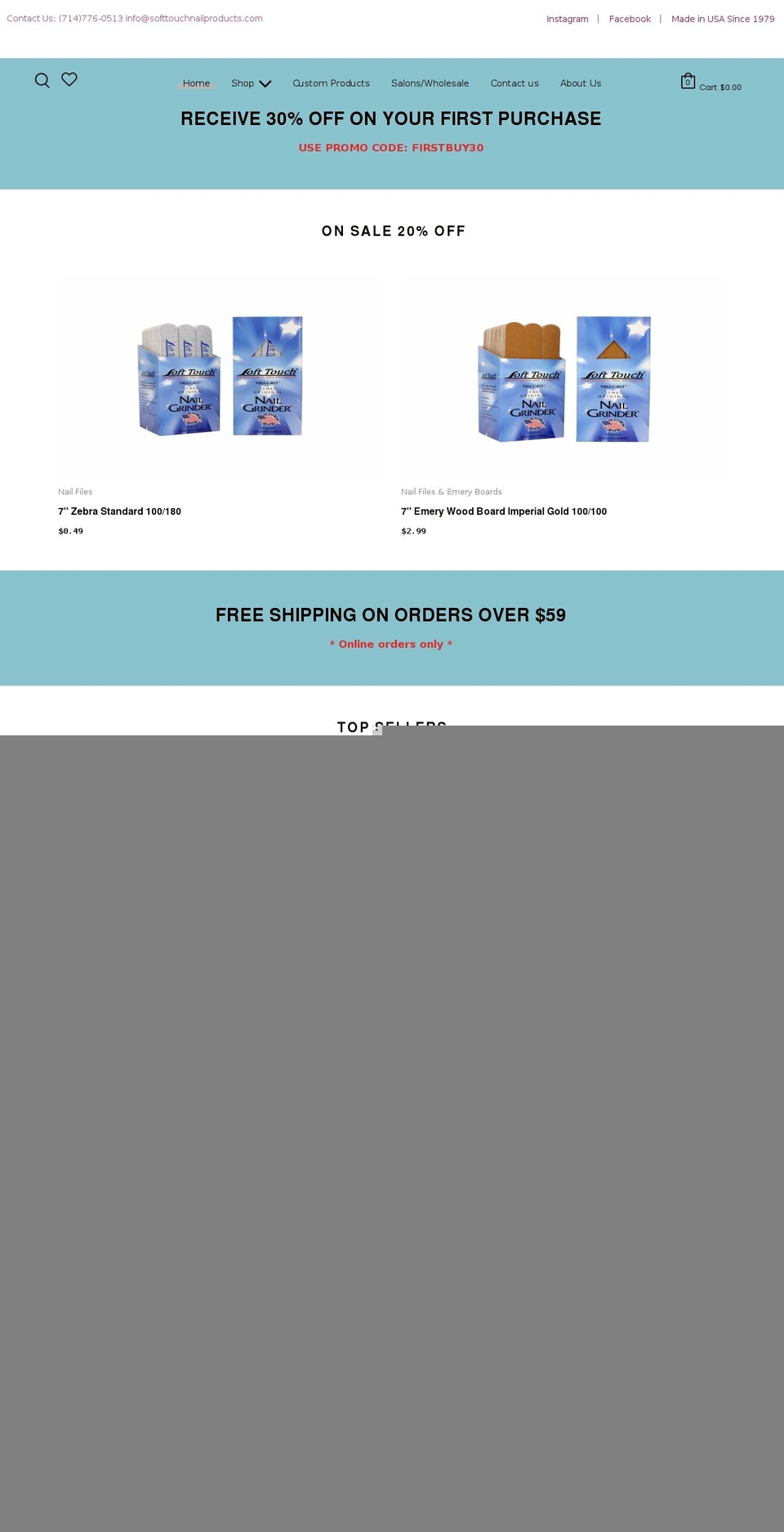softtouchnailproducts.com shopify website screenshot