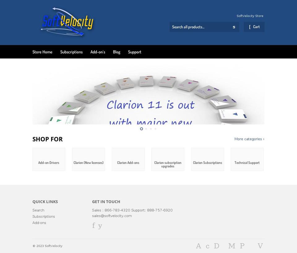 softvelocity.myshopify.com shopify website screenshot