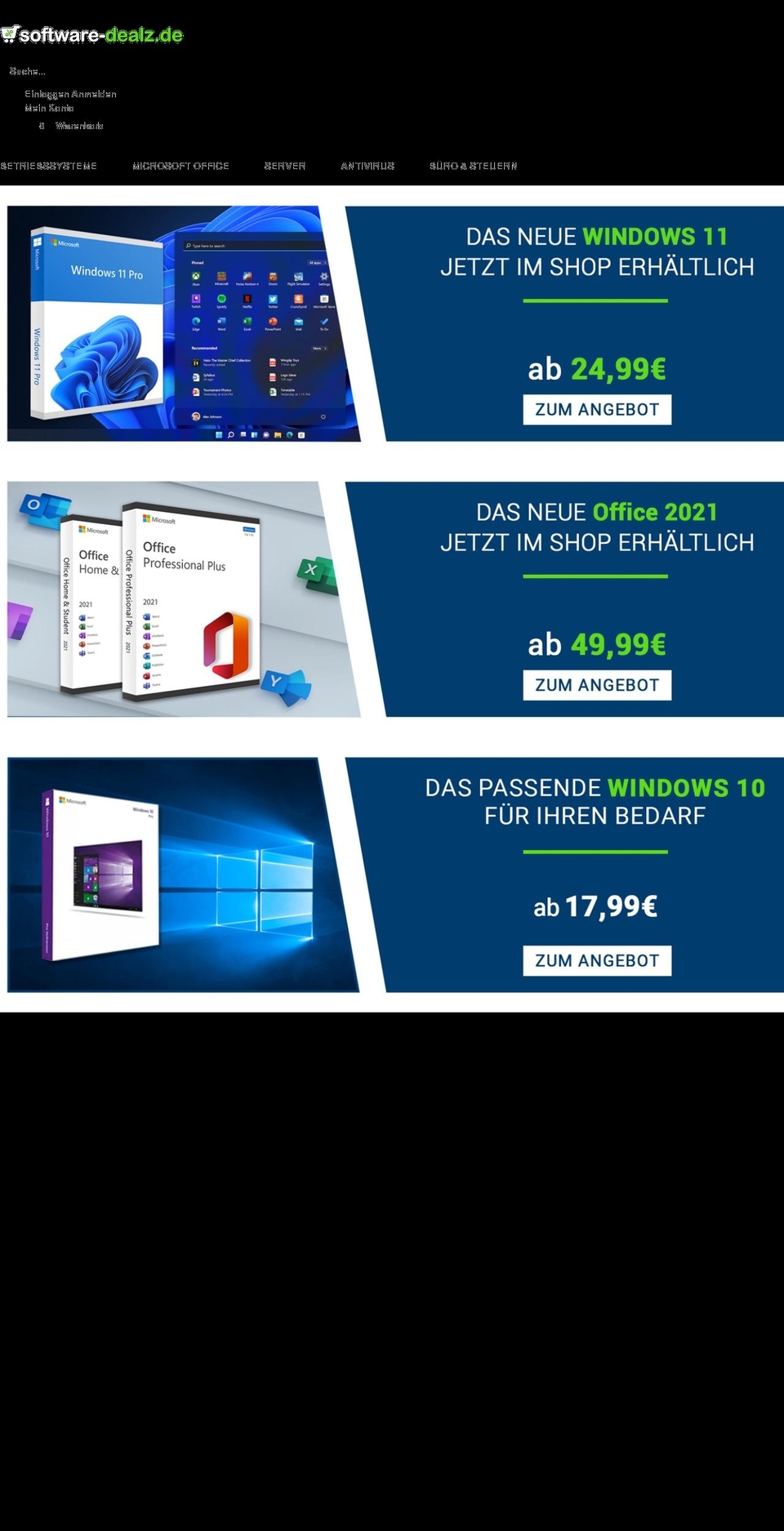 software-dealz.de shopify website screenshot