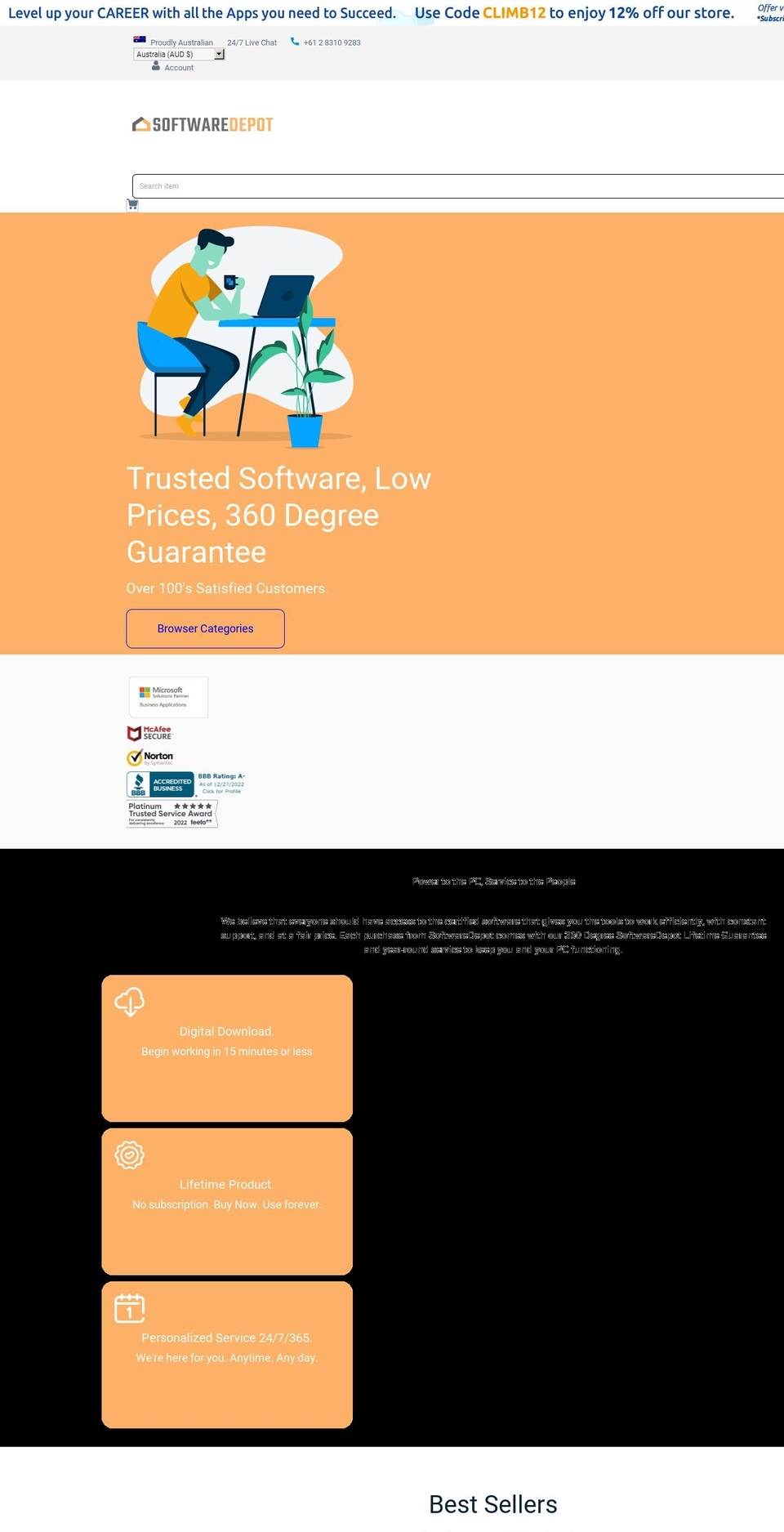 softwaredepot.co shopify website screenshot