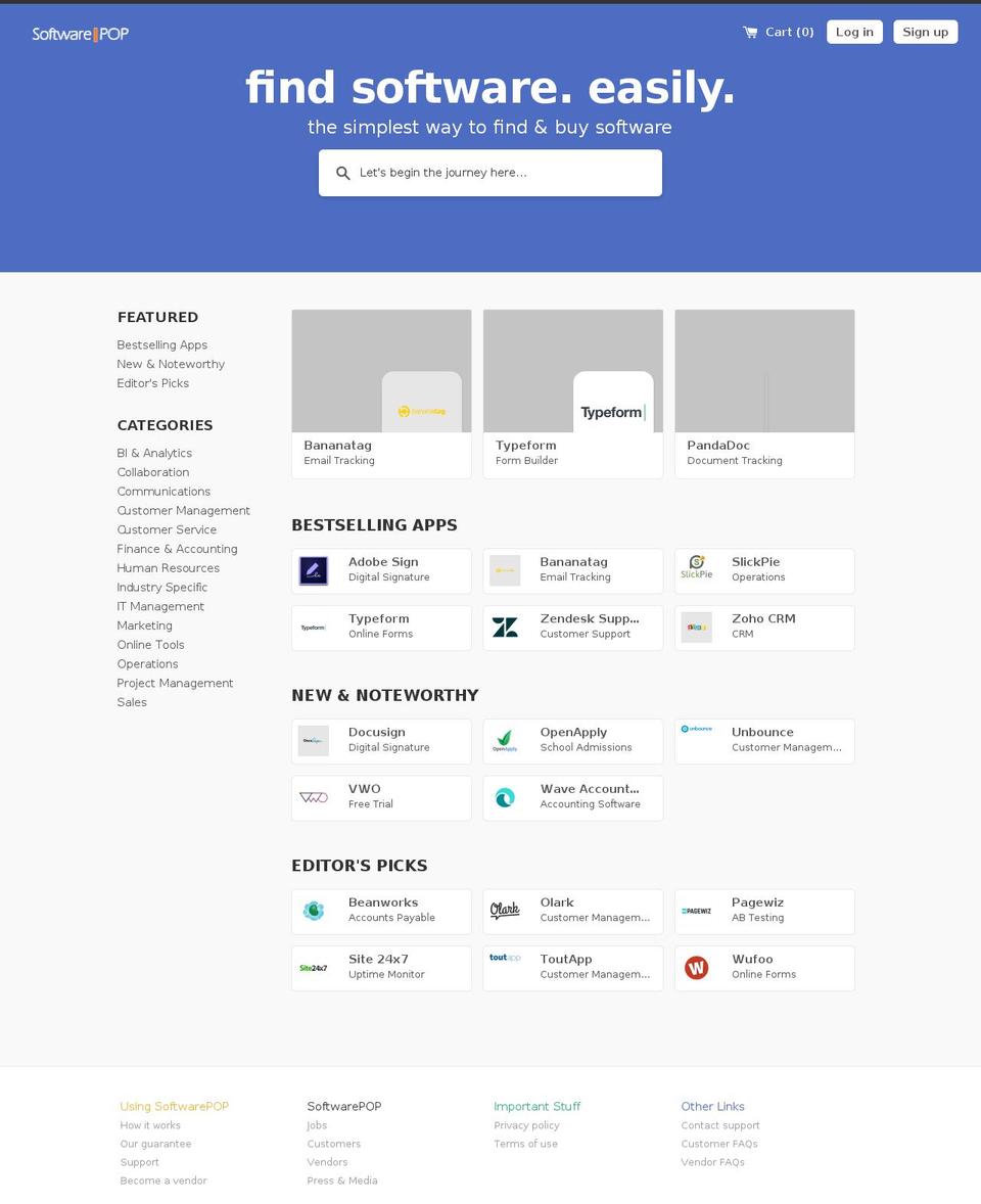softwarepop.com shopify website screenshot