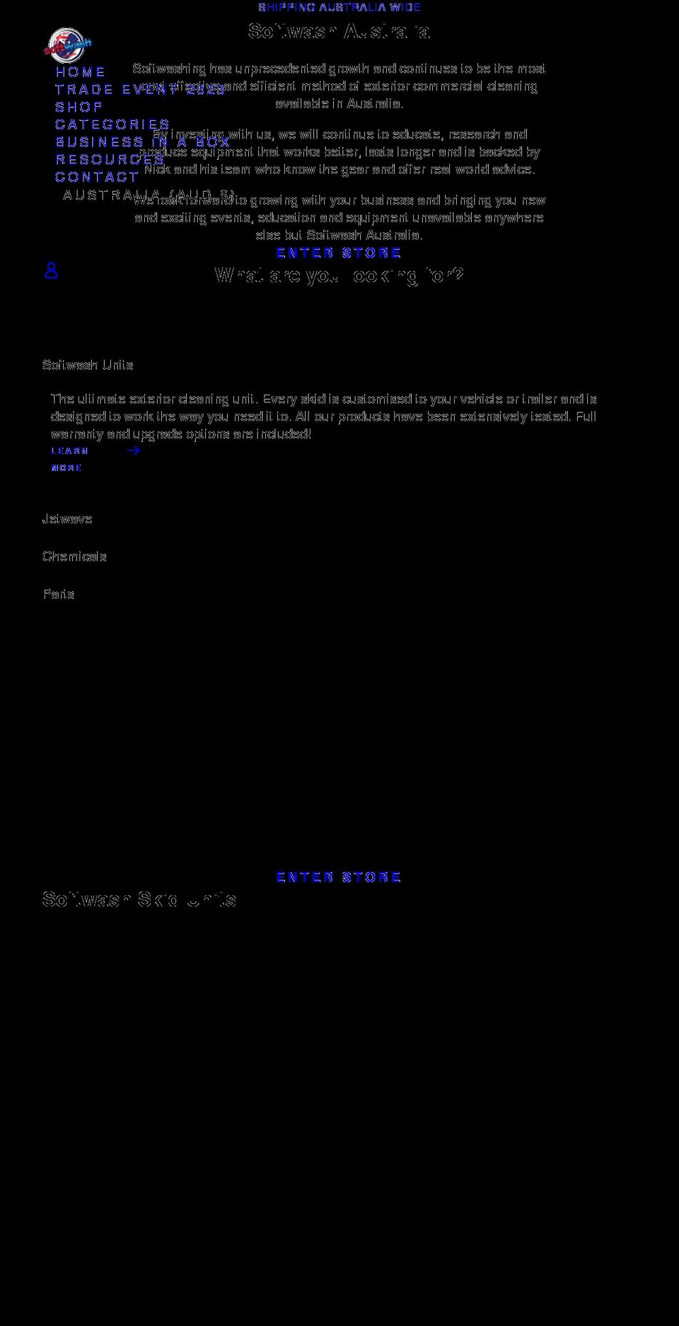 softwashaustralia.com.au shopify website screenshot