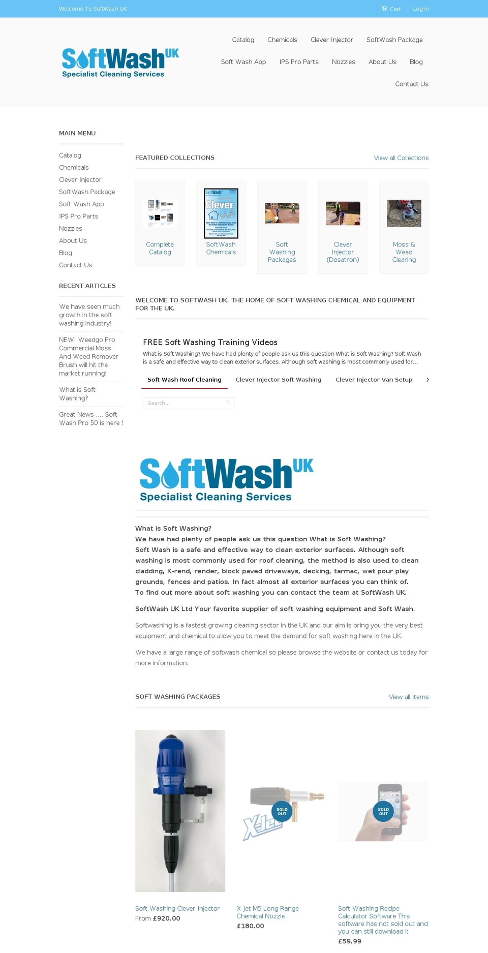 softwashtraining.com shopify website screenshot