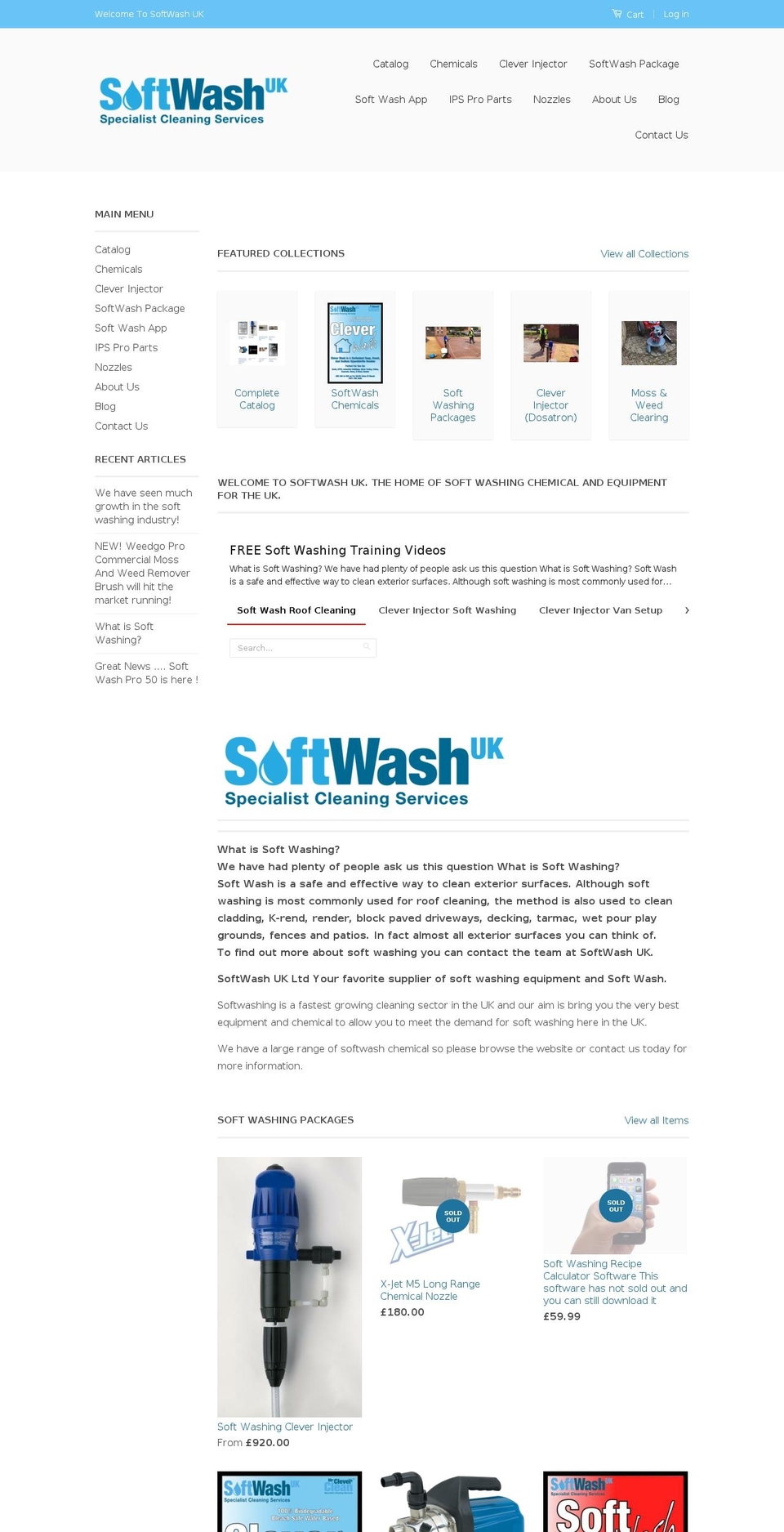 softwashtrainingcourse.com shopify website screenshot