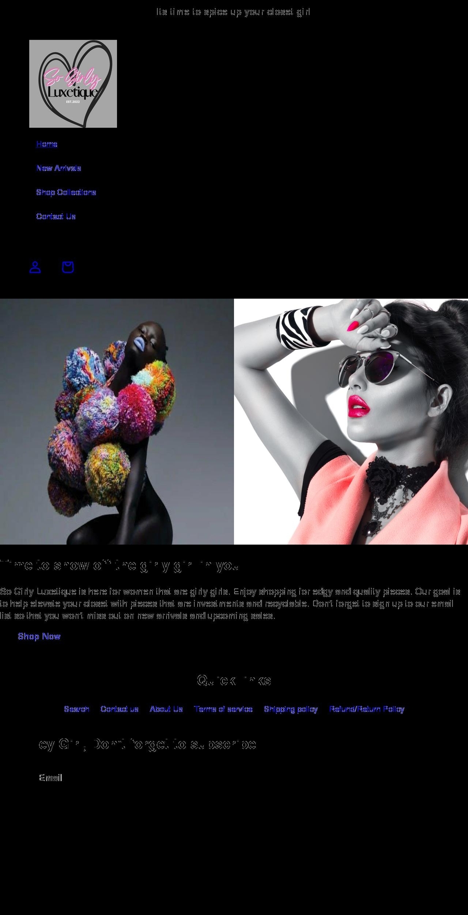 sogirly.net shopify website screenshot