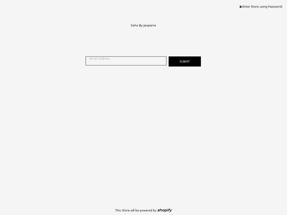 sohobyjanpierre.com — Shopify storefront screenshot