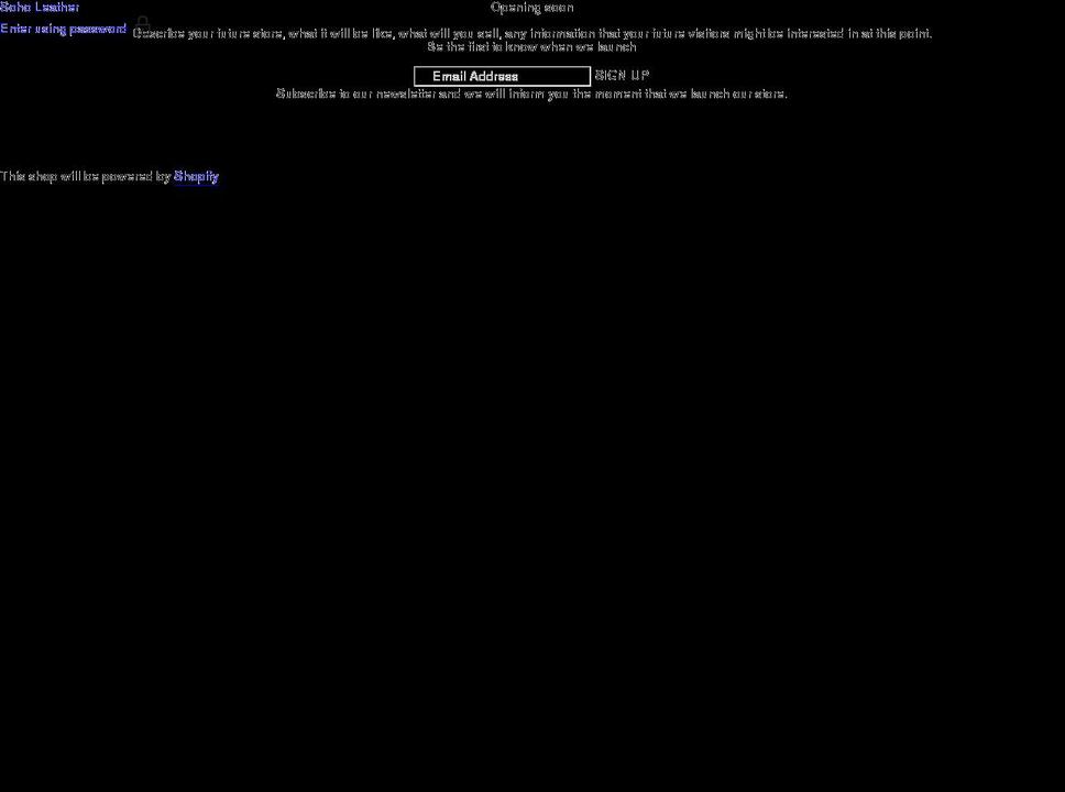 soholeather.com shopify website screenshot