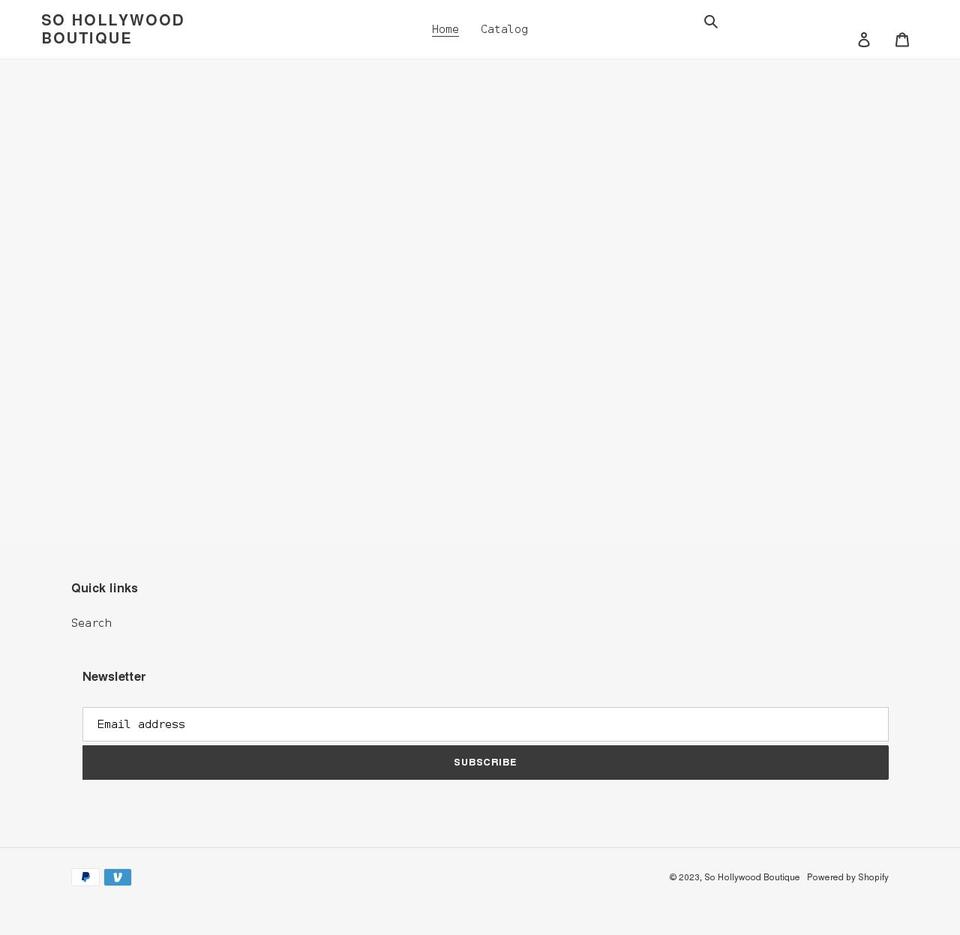 sohollywoodboutique.com shopify website screenshot