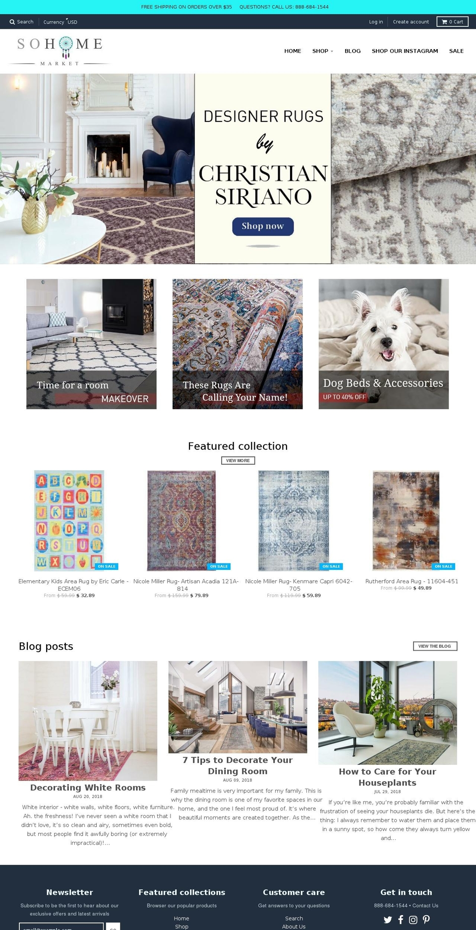 sohomemarket.com shopify website screenshot