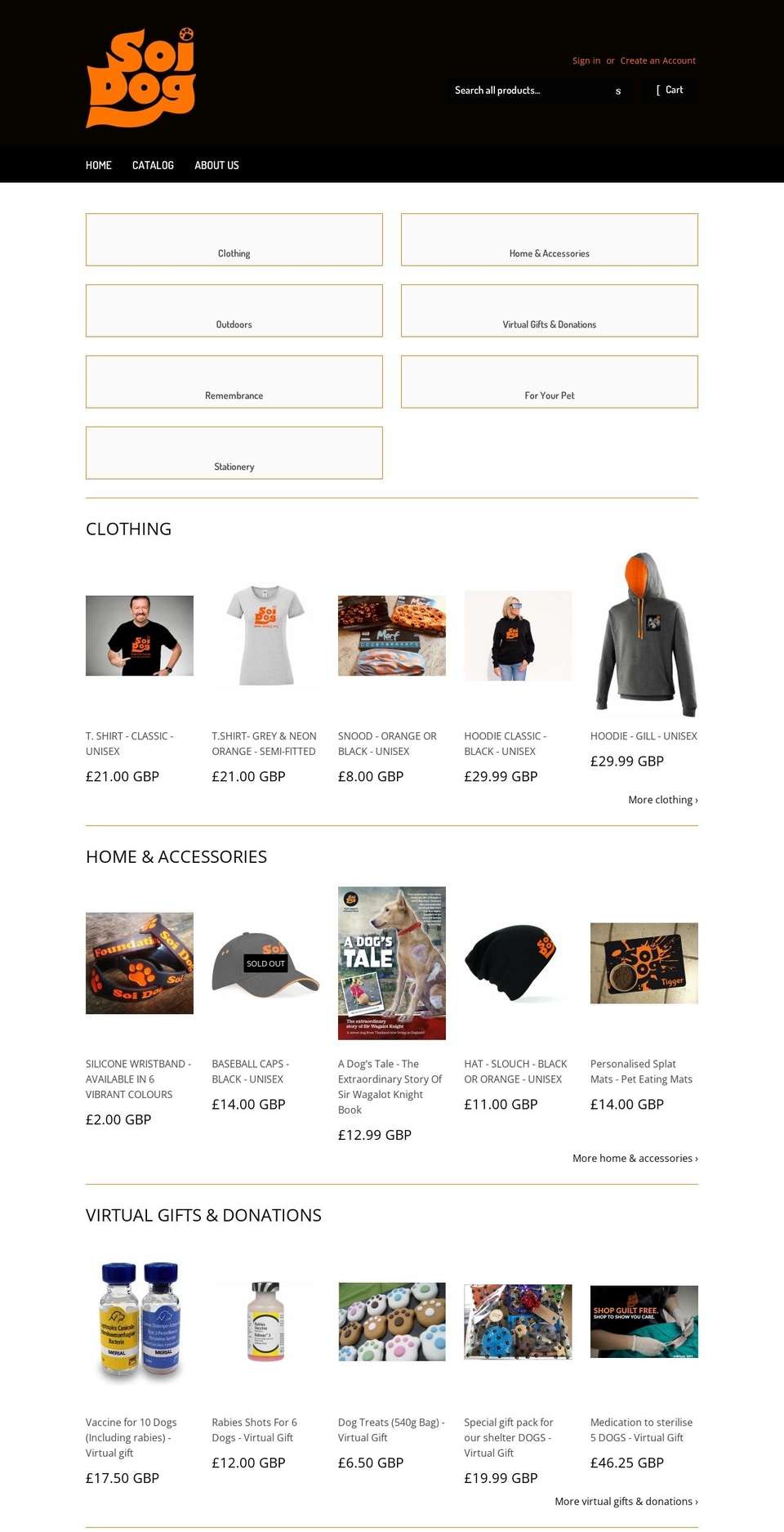 soi-dog-foundation.myshopify.com — Shopify storefront screenshot