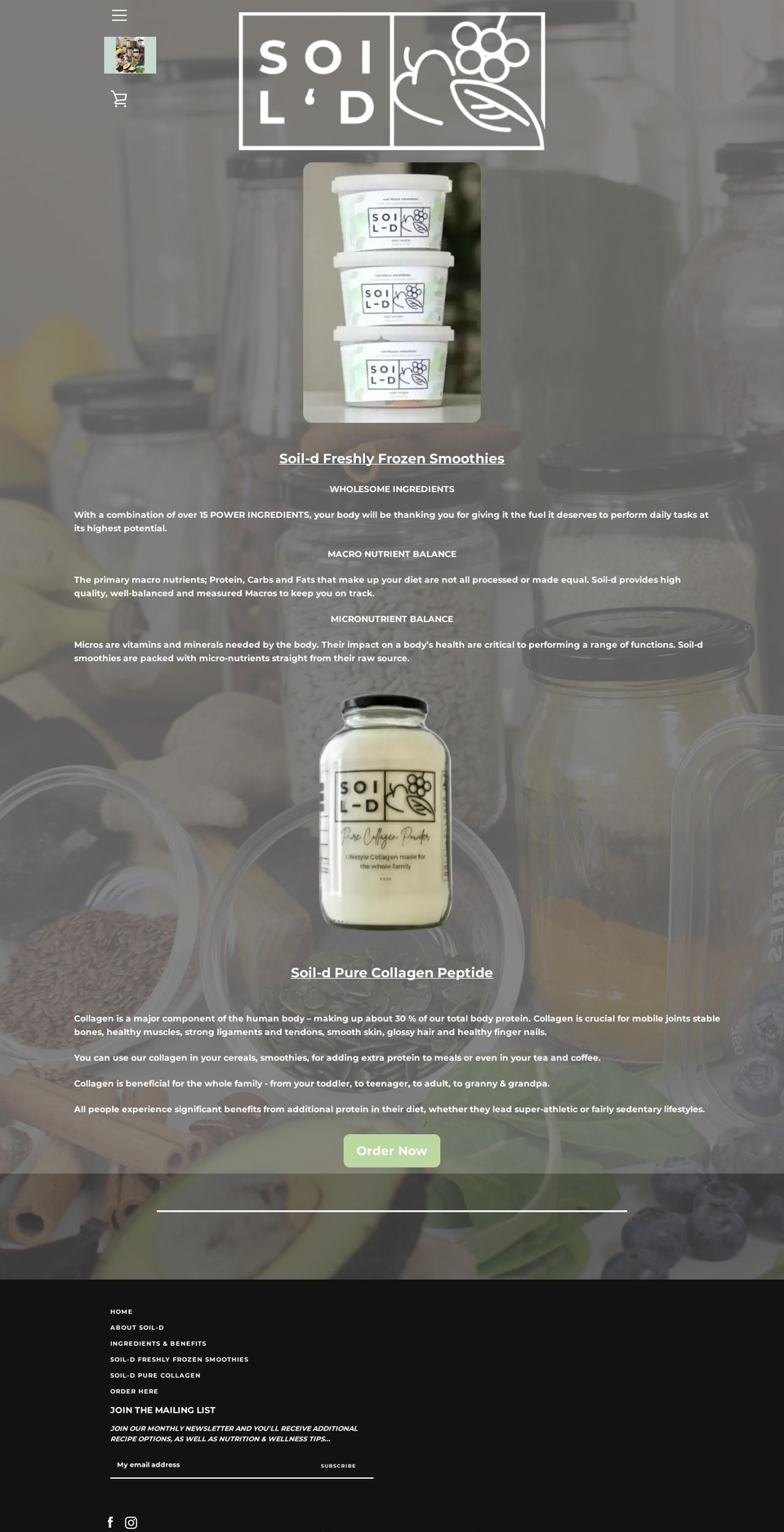 soil-d.com shopify website screenshot