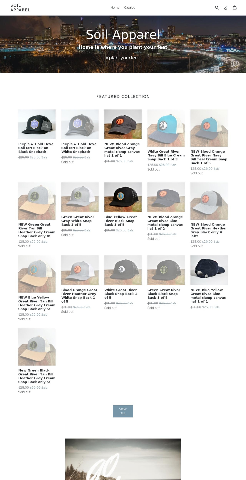 soilapparel.com — Shopify storefront screenshot