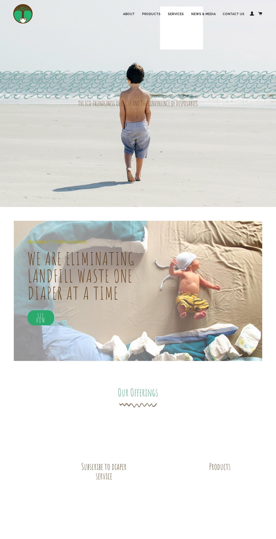 soileddiapers.ca shopify website screenshot